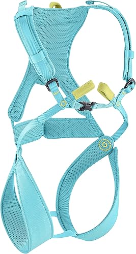 EDELRID Fraggle III - Arnés de escalada de cuerpo completo para niños, color menta de hielo, talla XS