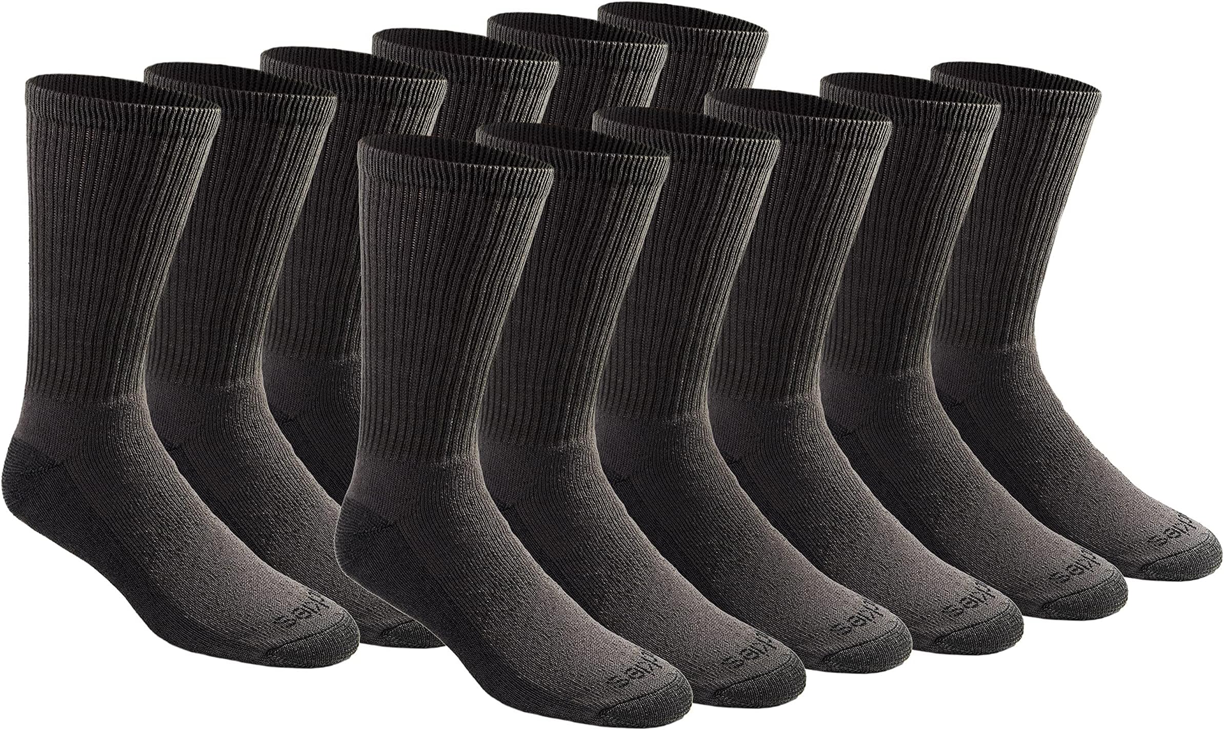 Dickies Men's Dri-Tech Comfort Crew Socks (12 Pair)
