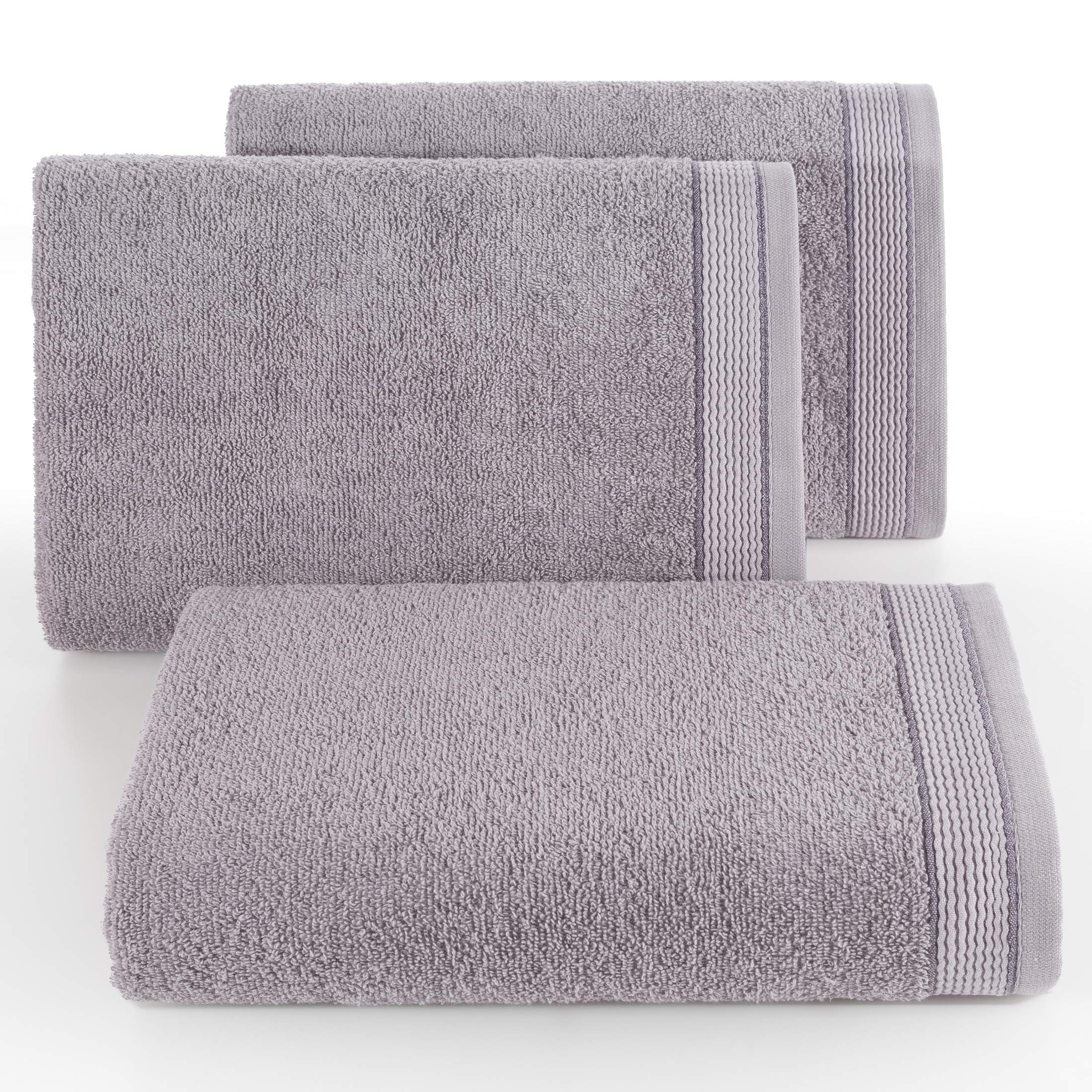 Serviettes coton motif vagues violettes pour votre salle de bain