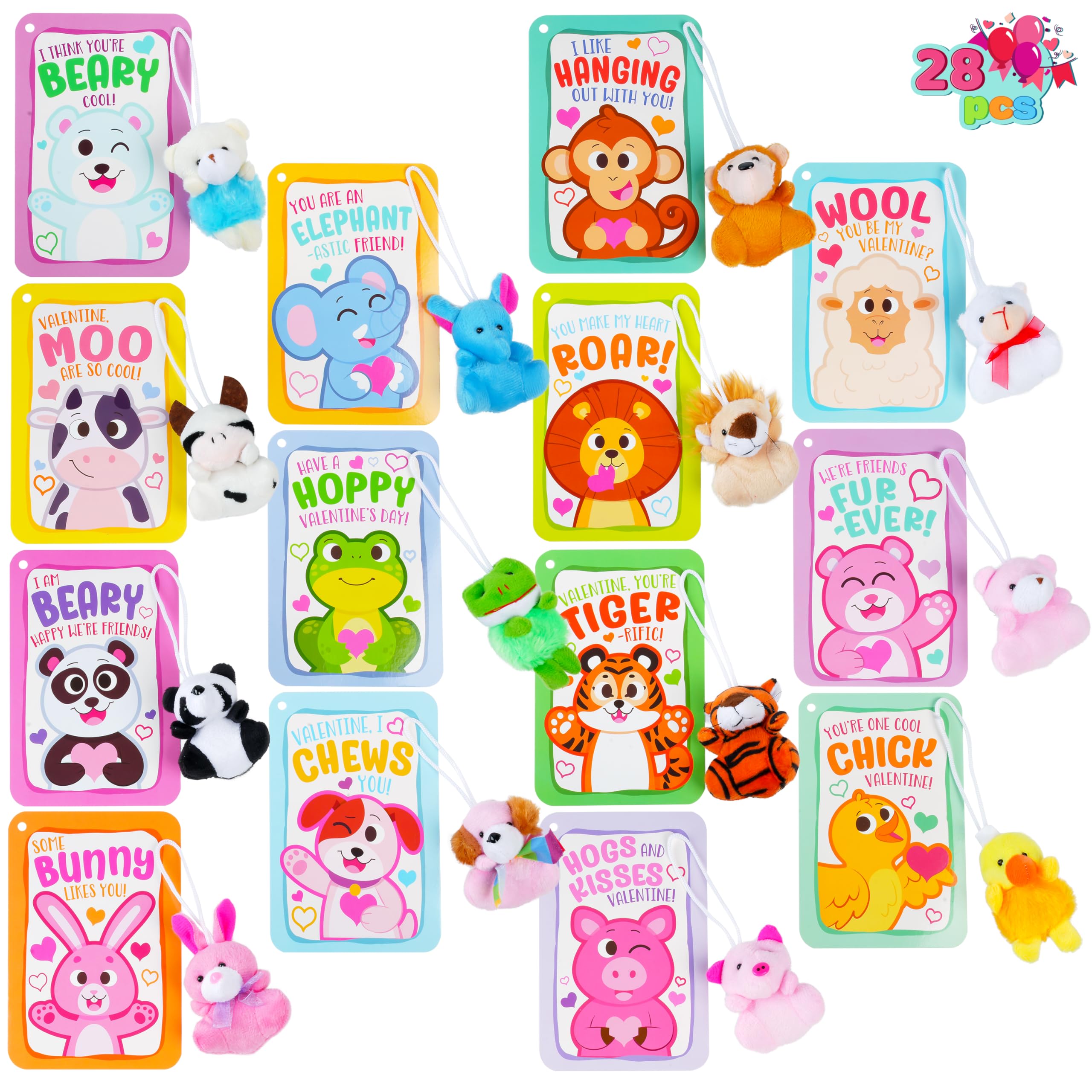 Amazon.com: JOYIN 28 Pack Valentines Day Mini Plush Toys with Gift