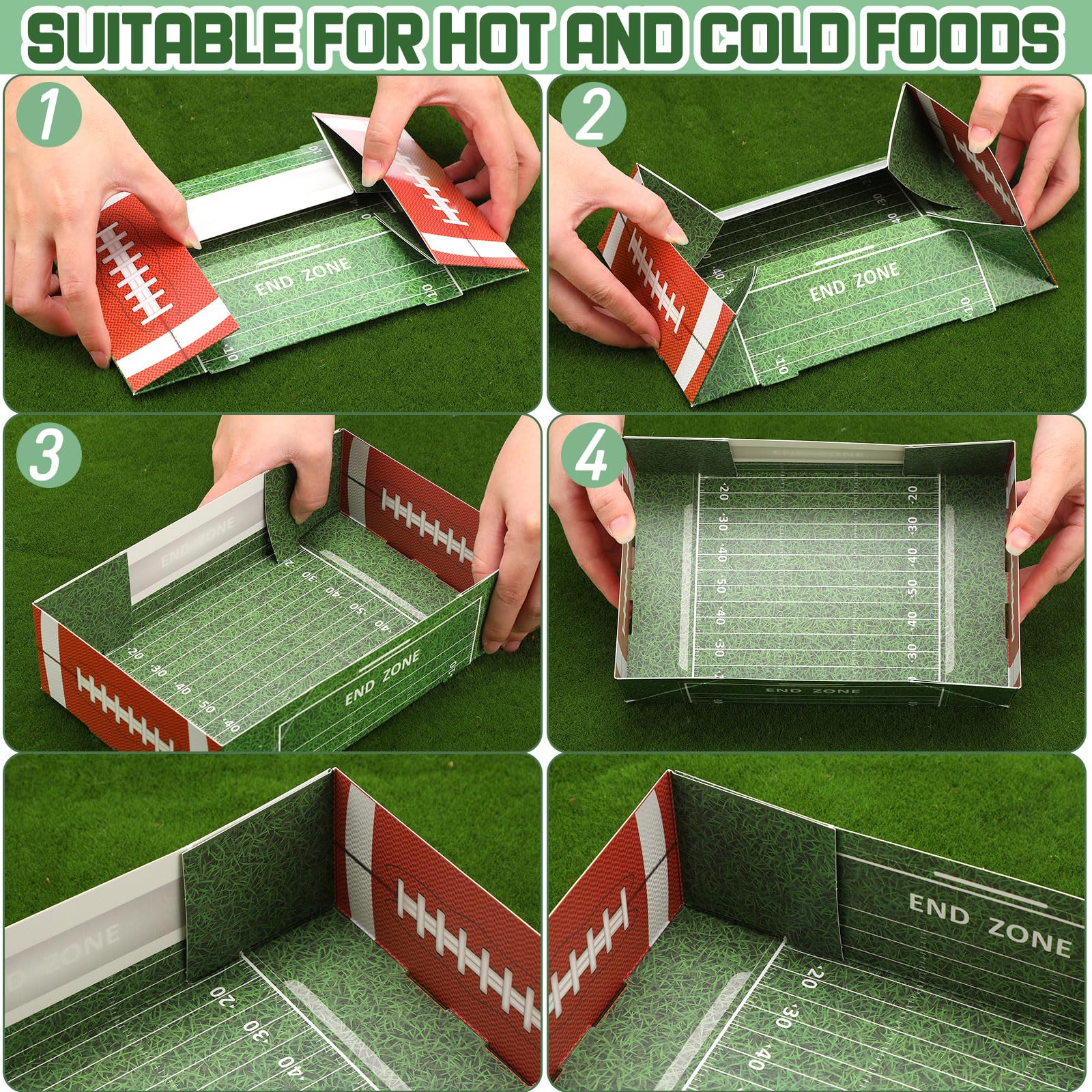 Einweg-Papiertabletts Mit Fußball-Motiv – 36 Stück, Perfekt Für Mottopartys, Geburtstage & Sportevents