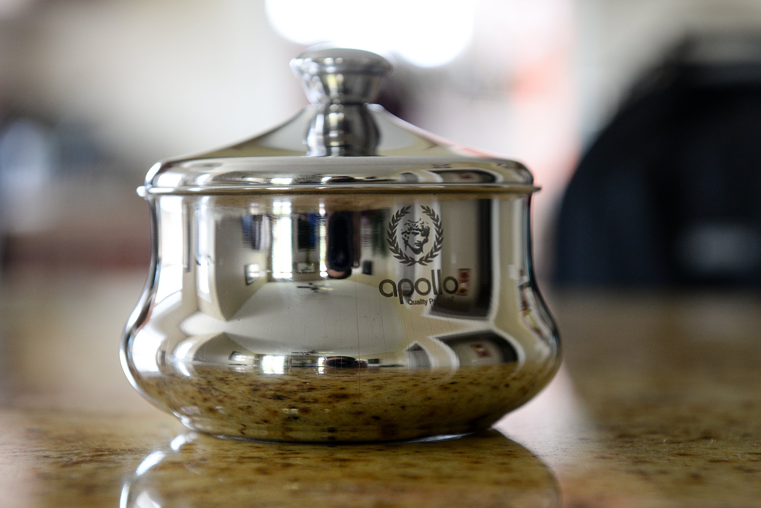 Shaving Bowl By Apollo Elegant Stainless Steel Shaving Mug with Lid
