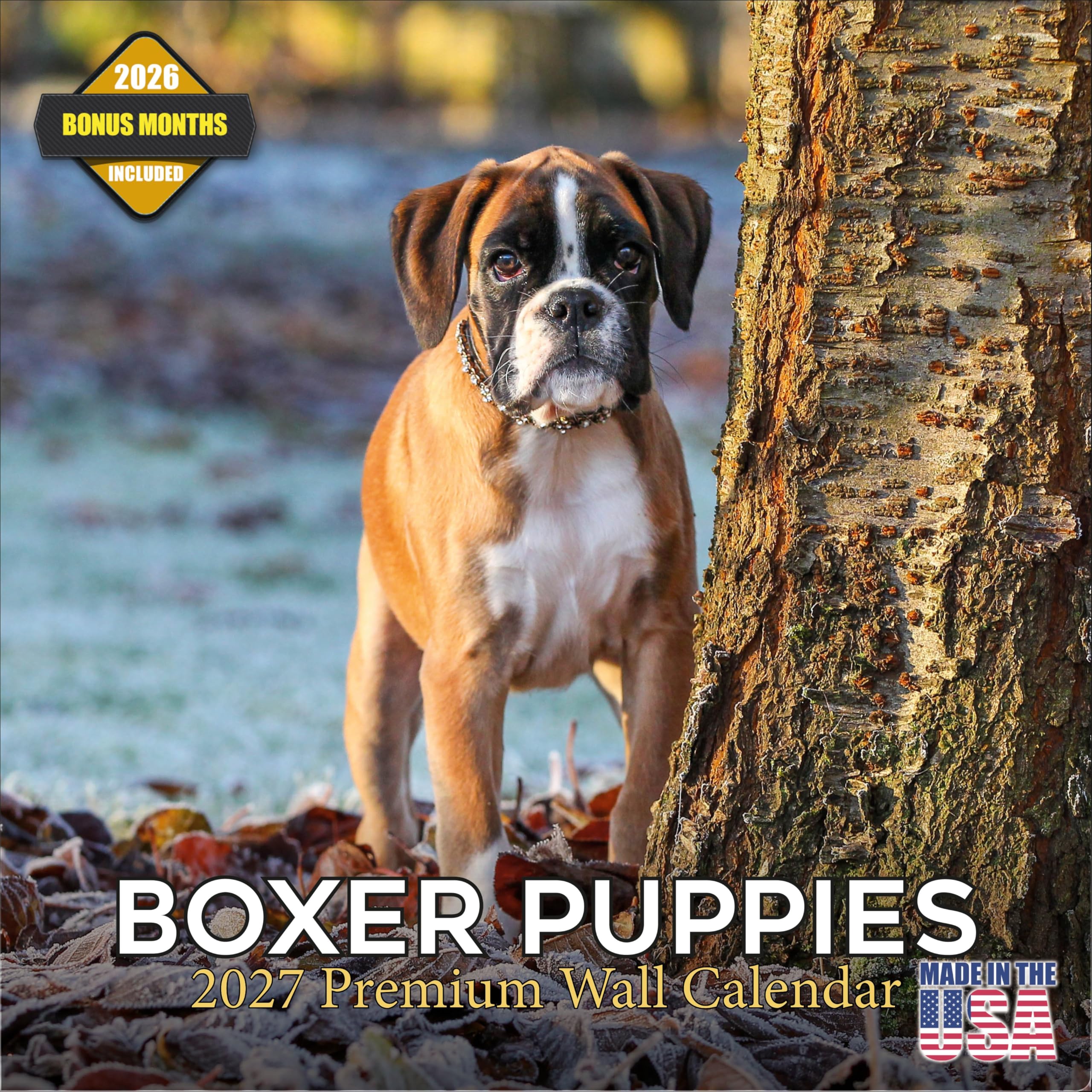 Boxer pup - 2027-12 Months - 12" x 12" - Wallplanner. — image 1