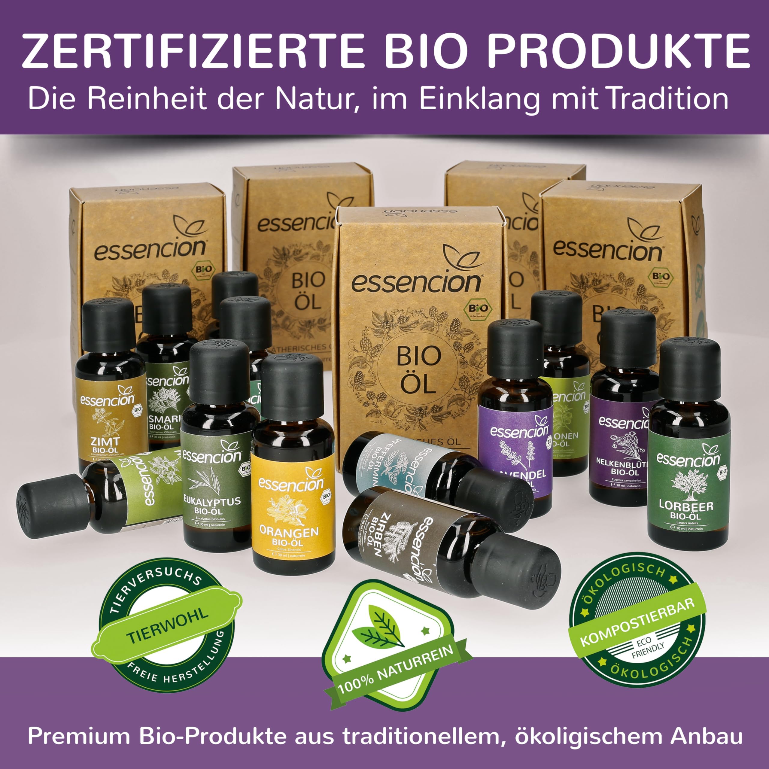 BIO Lavendelöl 3x 30ml | Reines ätherisches Lavendel ÖL | 100% Naturrein geeignet als Duftöl - Hautpflege - Haaröl - Gesichtsöl - Zum Einnehmen