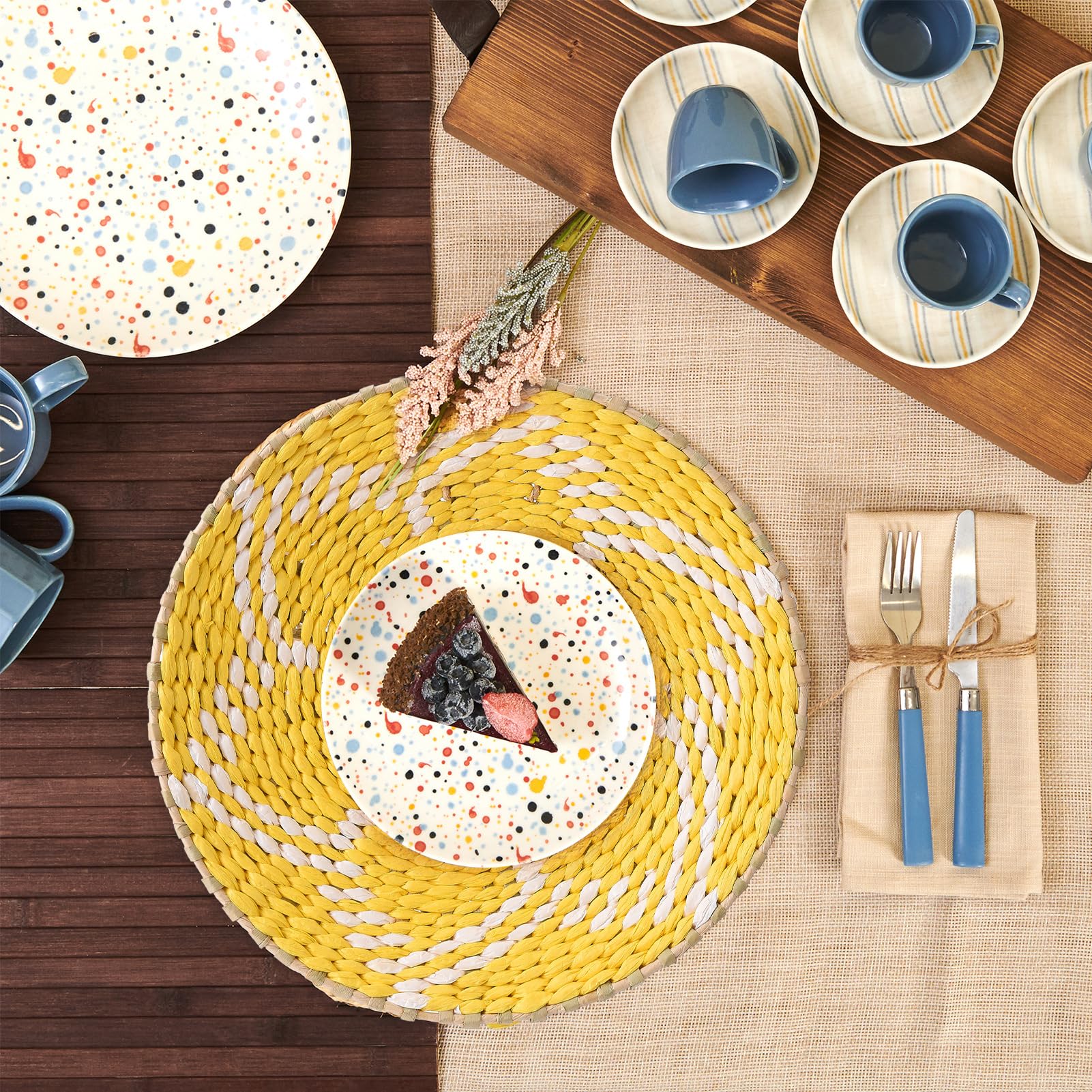 Ensemble De 7 Paniers Muraux Boho En Osier : Décoration Tissée Naturelle - Canada