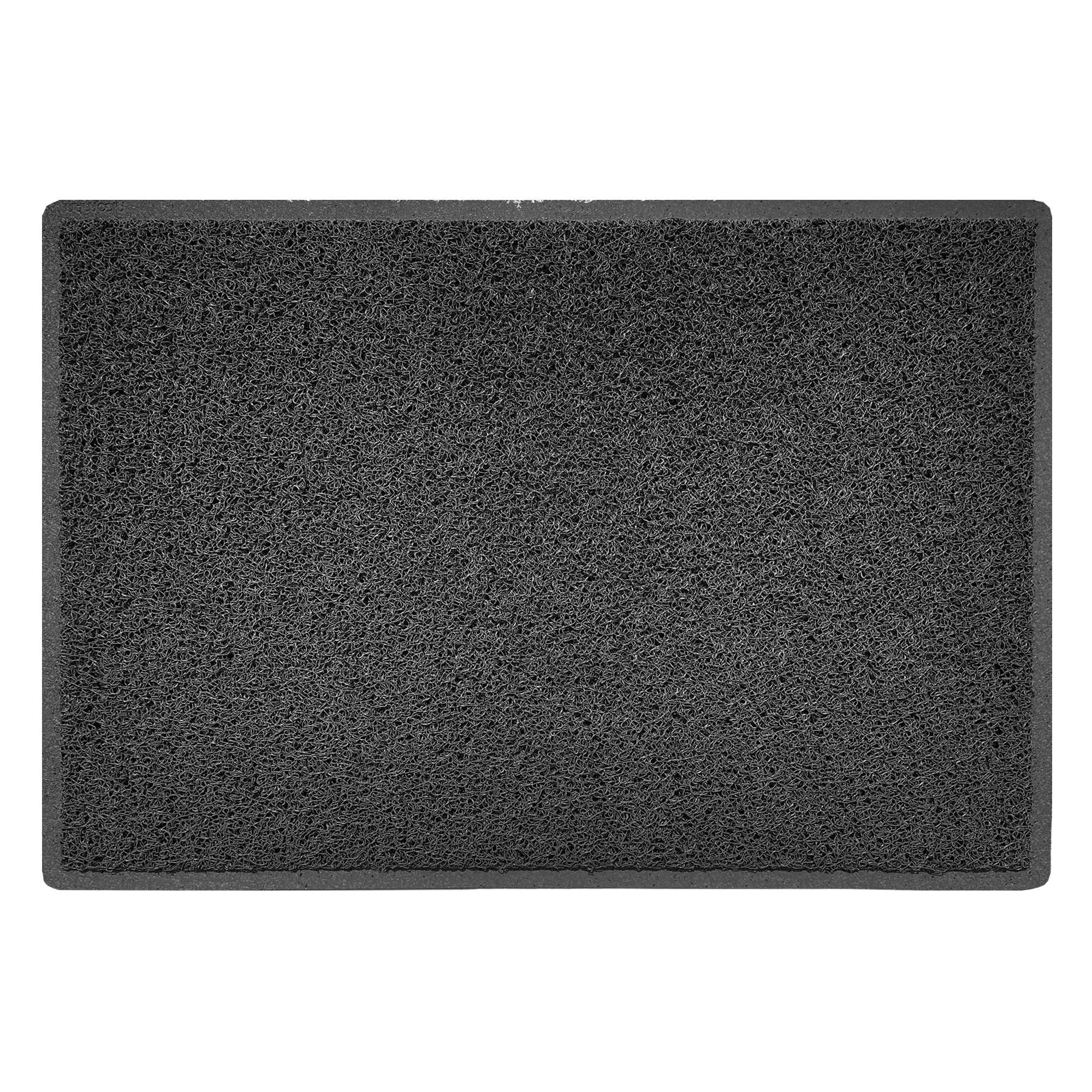 Nicoman Dark Grey (Watertight Rubber-Back) Plain Door Mat Dirt-Trapper Washable Barrier Doormat-Large (90X60cm)
