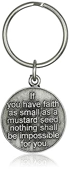 Amazon.com: Genuine Mustard Seed Pewter Keychain with Faith