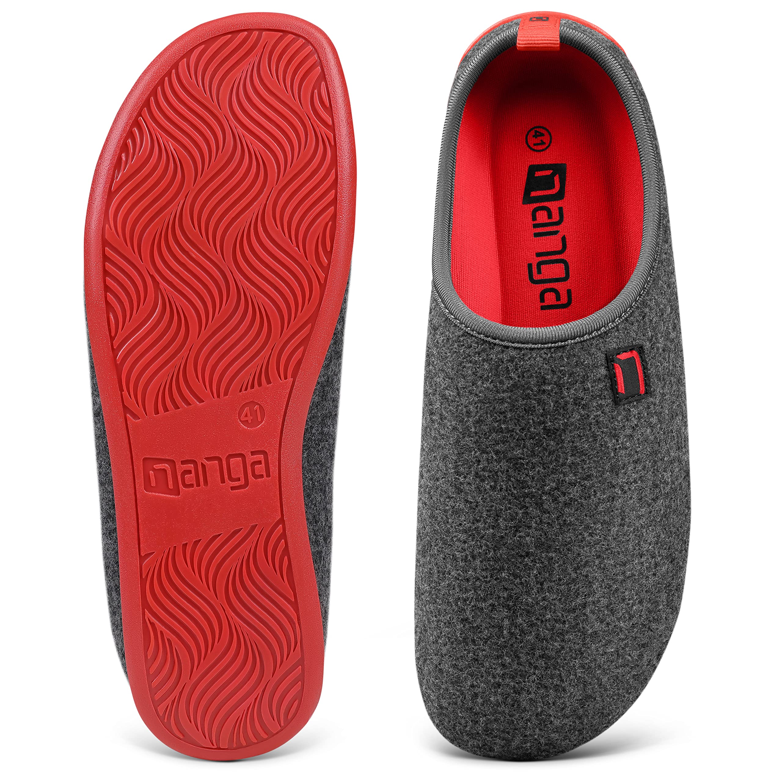 Nanga Unisex Wool Slipper RotHausschuh