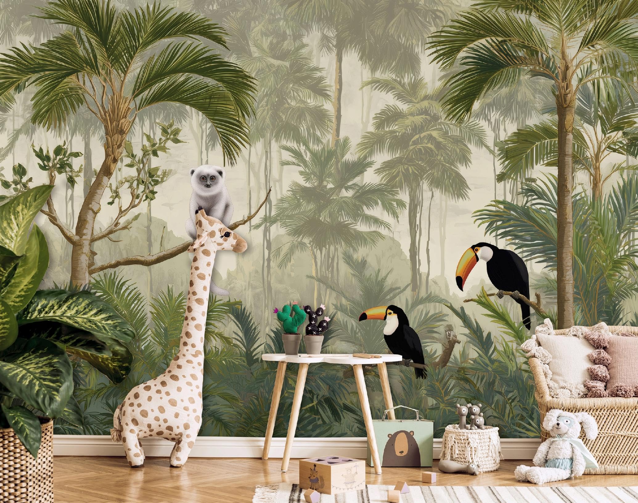 WallArena Vlies Fototapete, Tropisch, 400x280cm | Fototapeten - Tapeten - für Wohnzimmer Schlafzimmer - Vliestapete Wandtapete Tapete 3D Effekt- inkl. Kleister