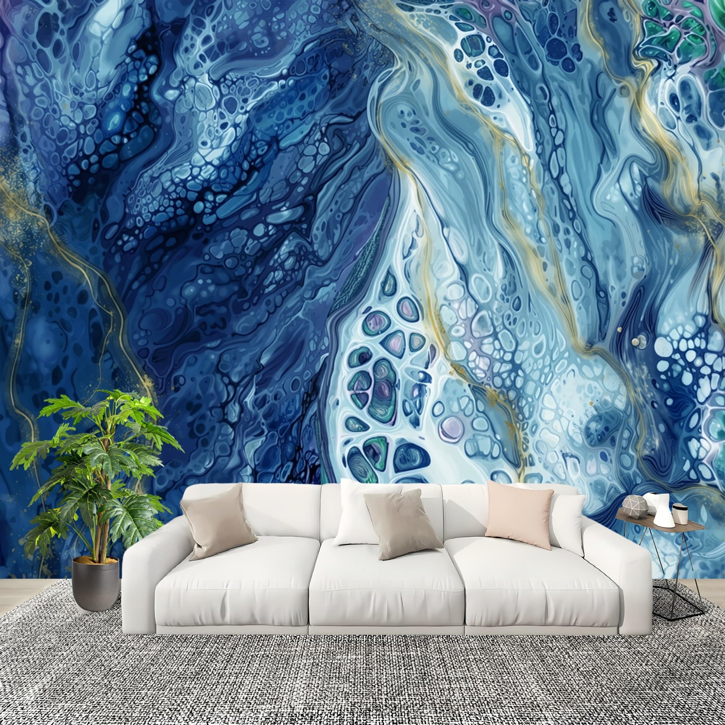 Fototapeta XXL 350 x 256 cm, niebieska, wodoszczelna tapeta flizelinowa dekoracja