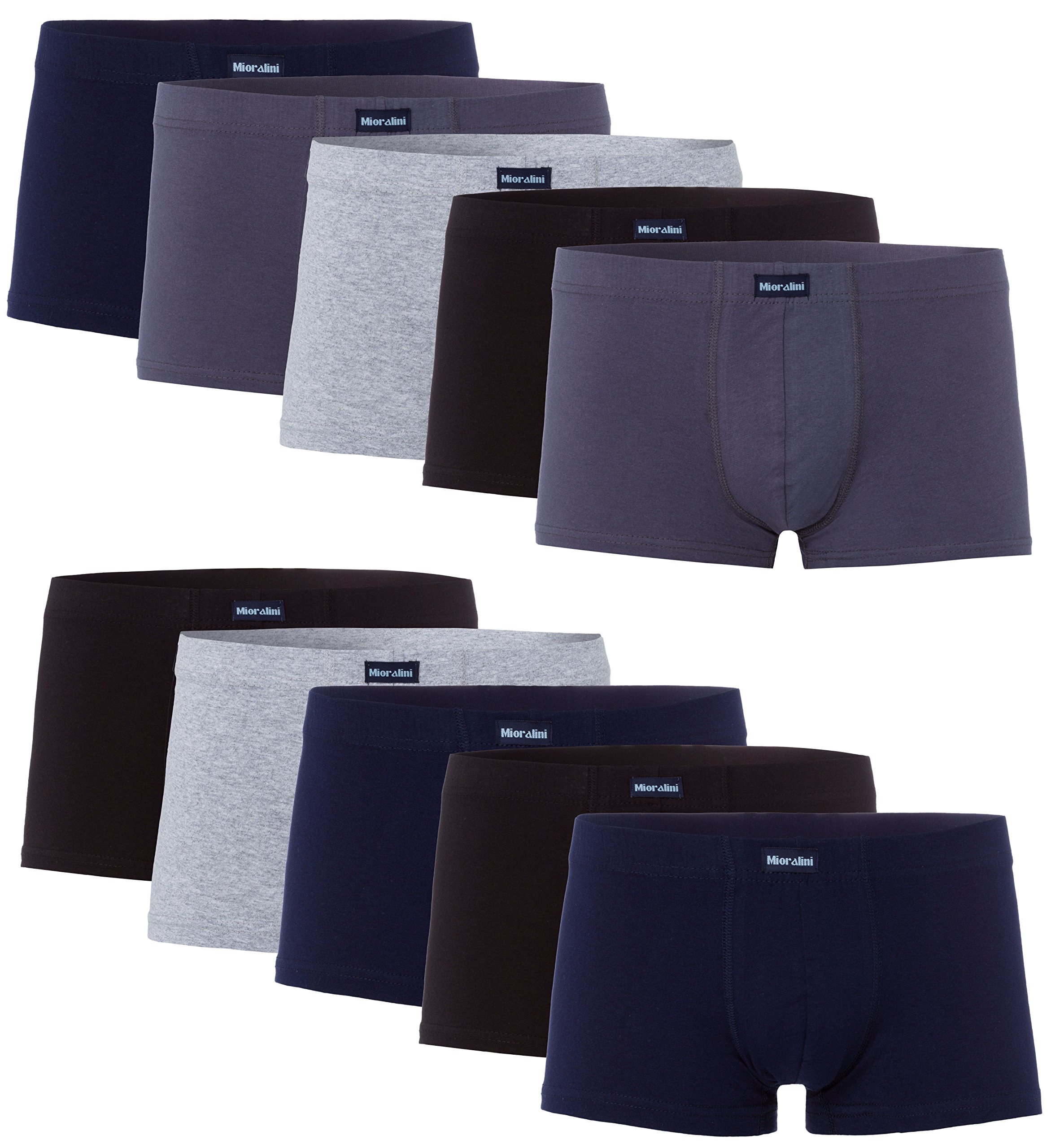 MioRalini 10 ou 5 Boxers Elasthan pour Hommes Extra Doux dans de Nombreuses Tailles de Couleurs: S M L XL 2XL 3XL 4XL 5XL 6XL 7XL
