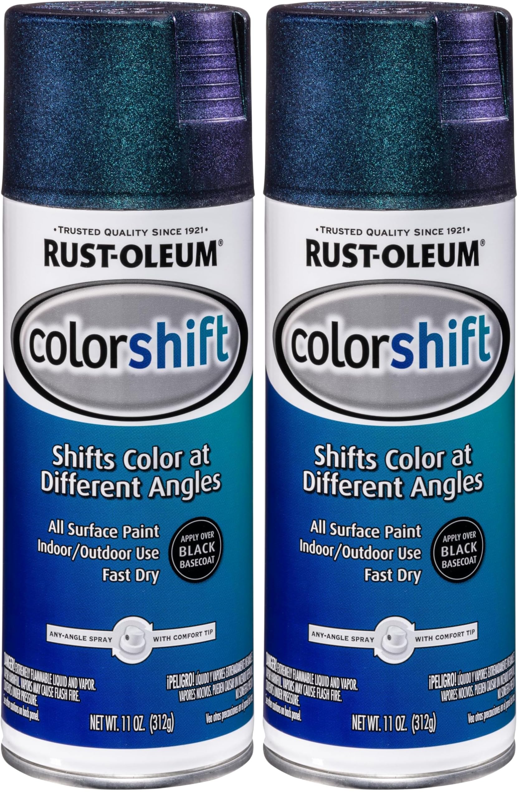 Rustoleum Color Shift Spray Paint, 11 ounce, Cosmos Blue (Pack of 2)