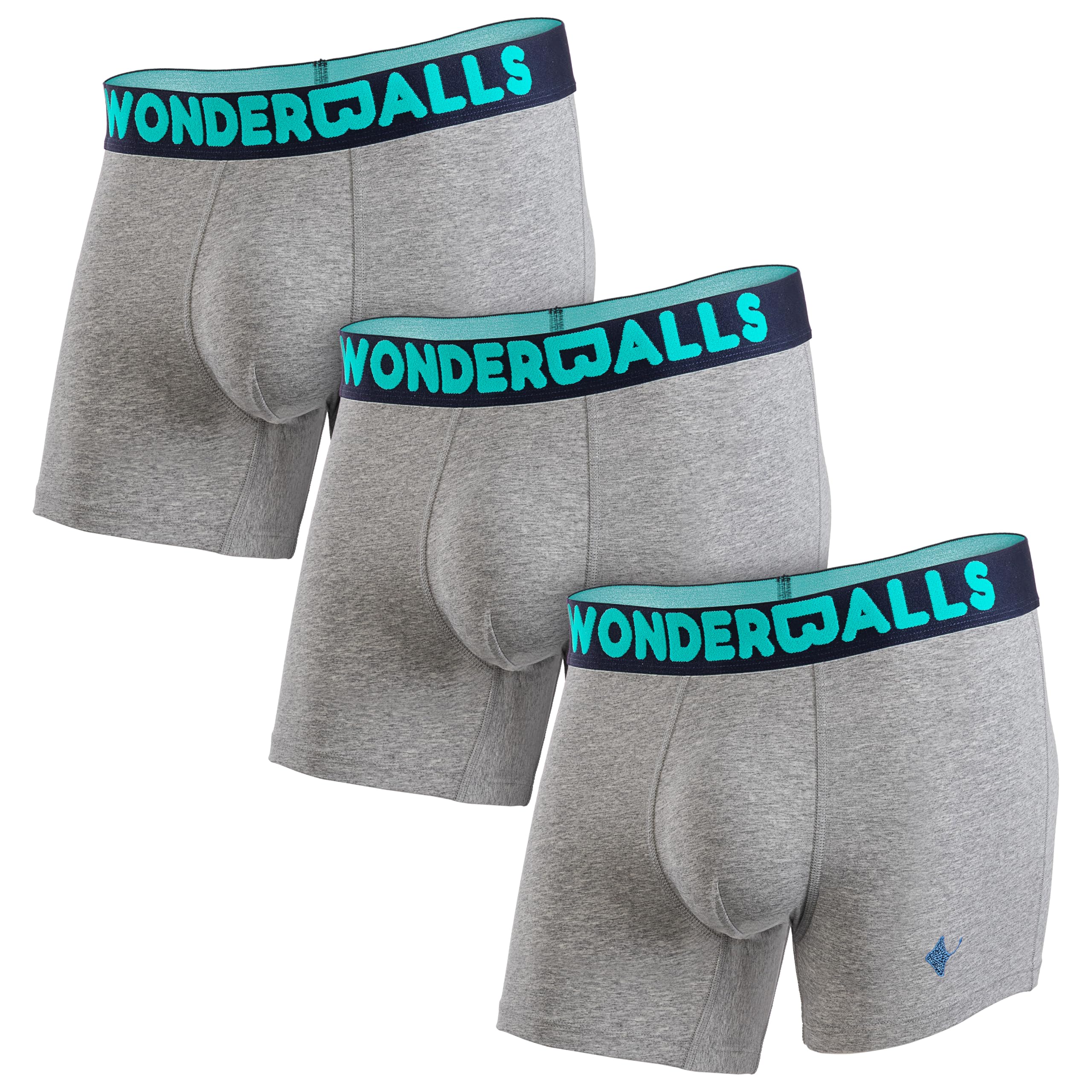 Wonderballs Short Boxer Briefs for Men - Certified Non-Toxic Ultra-Soft Peruvian Pima Cotton Modal Athletic Underwear for Men