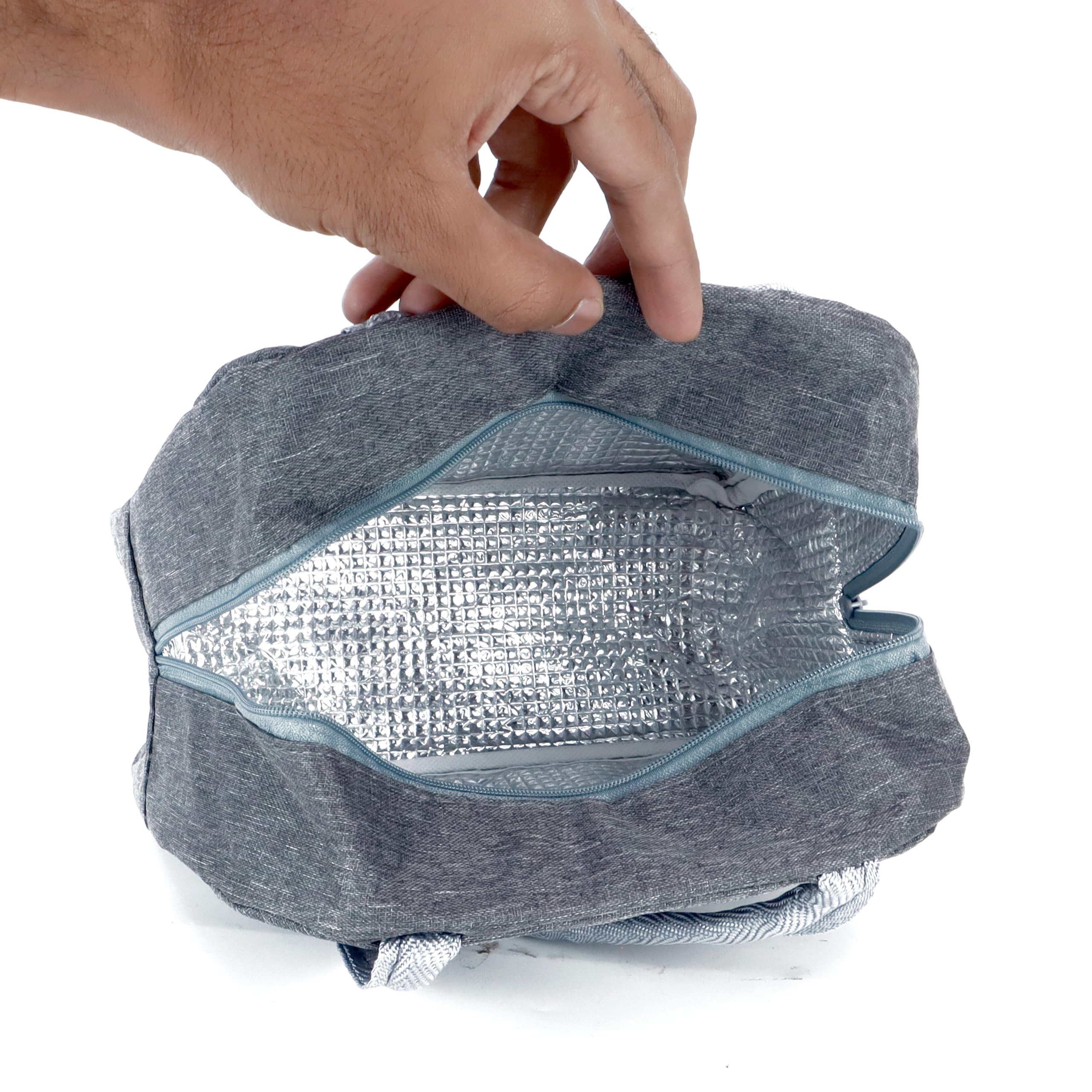 NFI essentials Insulated Lunch Bag for Men Women, Tiffin Carry Bag Travel Lunch Box Organizer for Office, School, College, Leak-Proof Lunch Cooler Bag 1