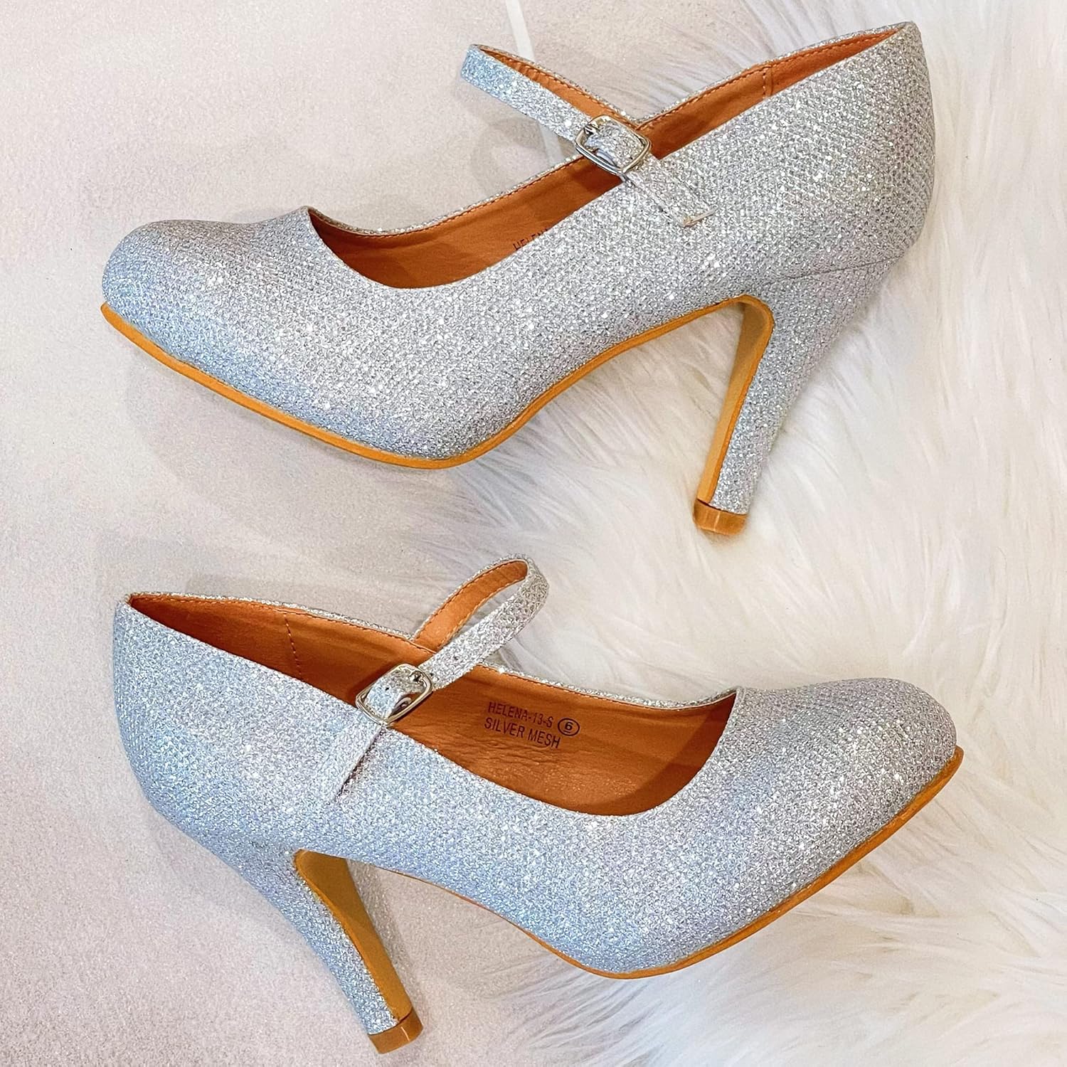 Bella Marie Helena Vintage Retro Mary Jane Round Toe Mid Heels Dress Work Pump - Image 5