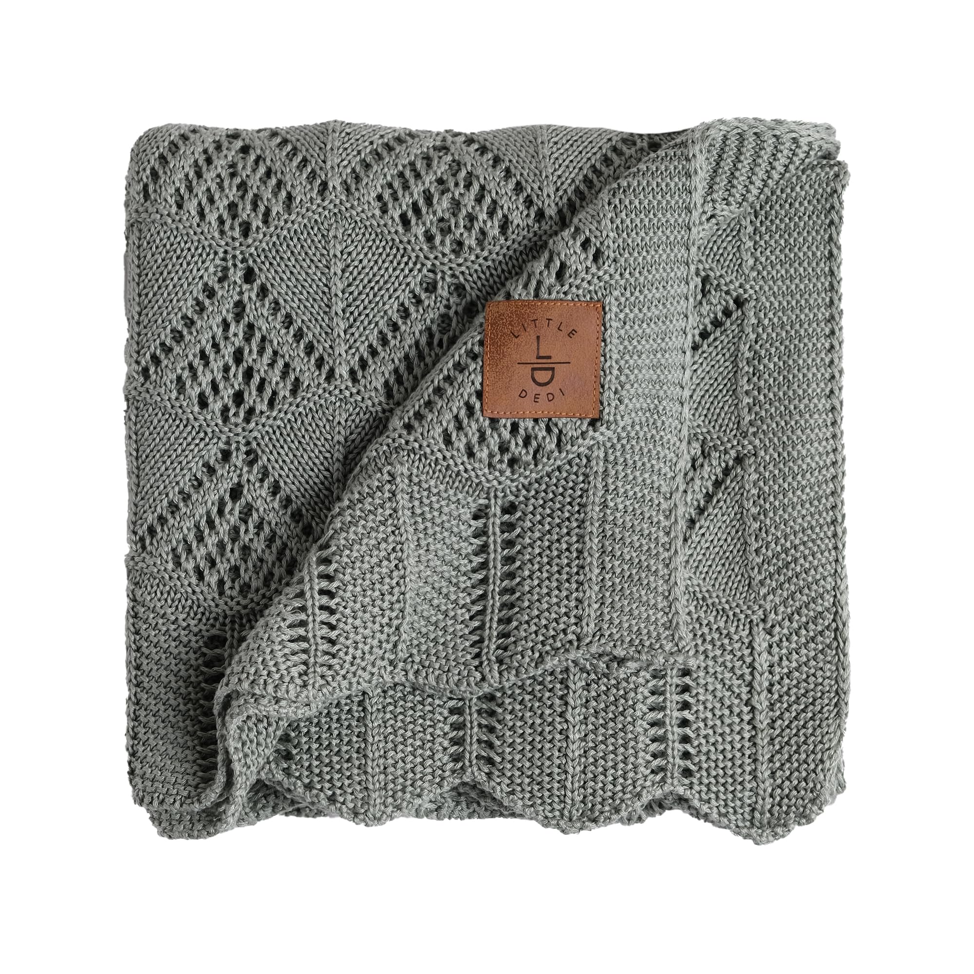 100% Tencel Baby Blanket 30x40 in, Sage Green, Silky Soft Knit