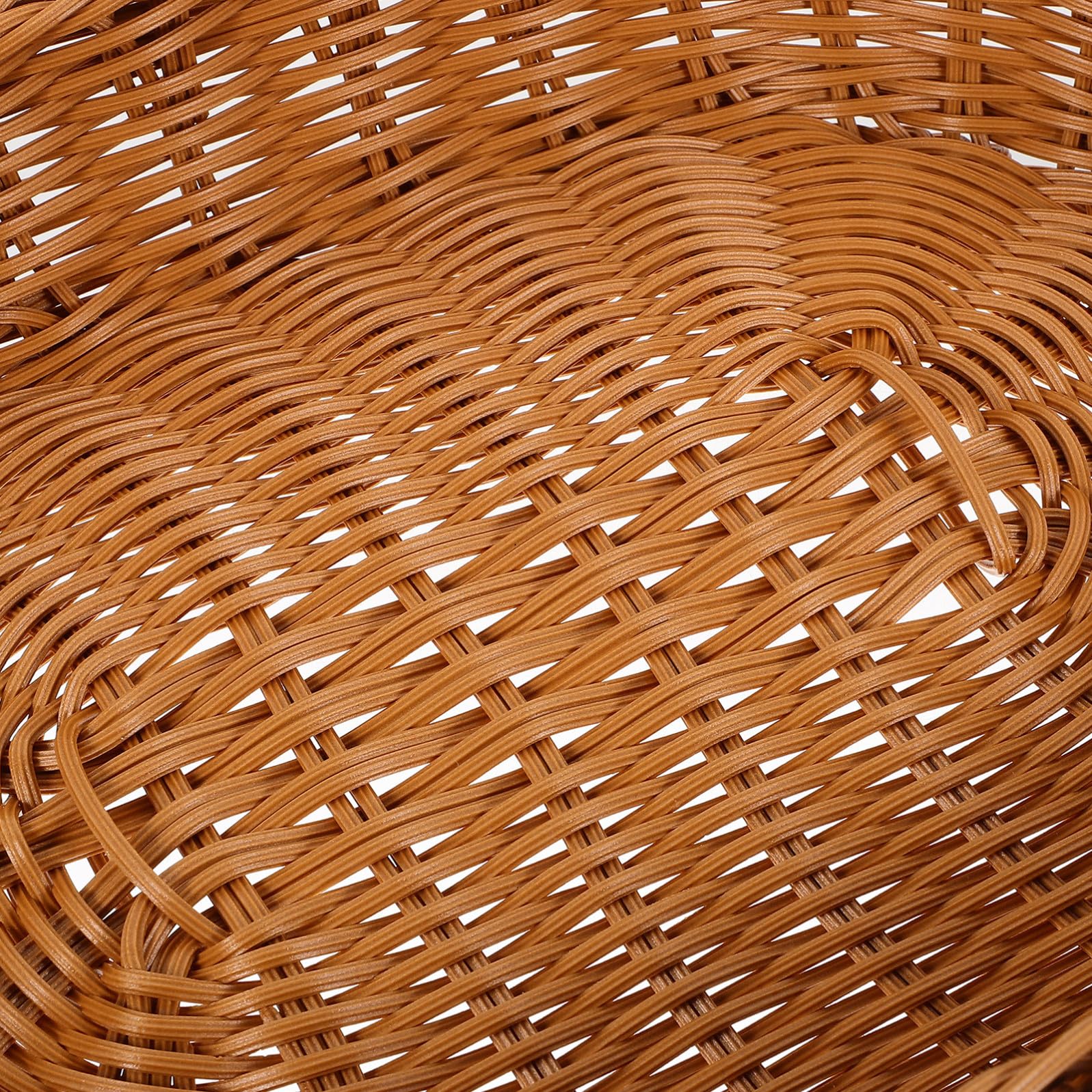 Kichvoe Cestino per Pane Intrecciato Rotondo con Coperchio Rimovibile in Acrilico e Pp, Contenitore per Alimenti Facile da Lavare per Uso Quotidiano e Snack Riutilizzabile