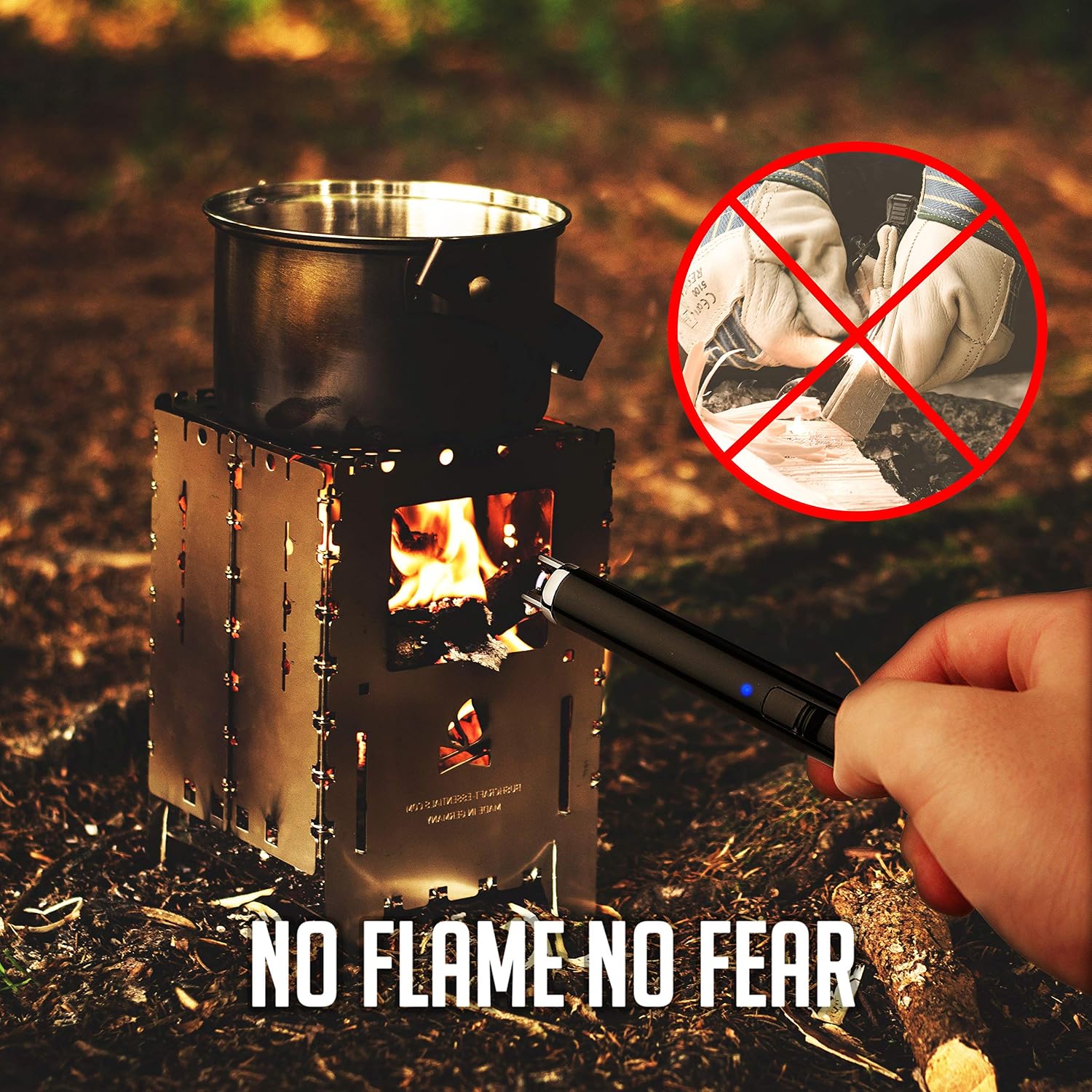 SUPRUS Lighter Candle Lighter Electric Lighter USB Lighter Safety Switch Rechargeable Flameless Plasma Windproof Pocket Size 1 Count (Pack of 2)