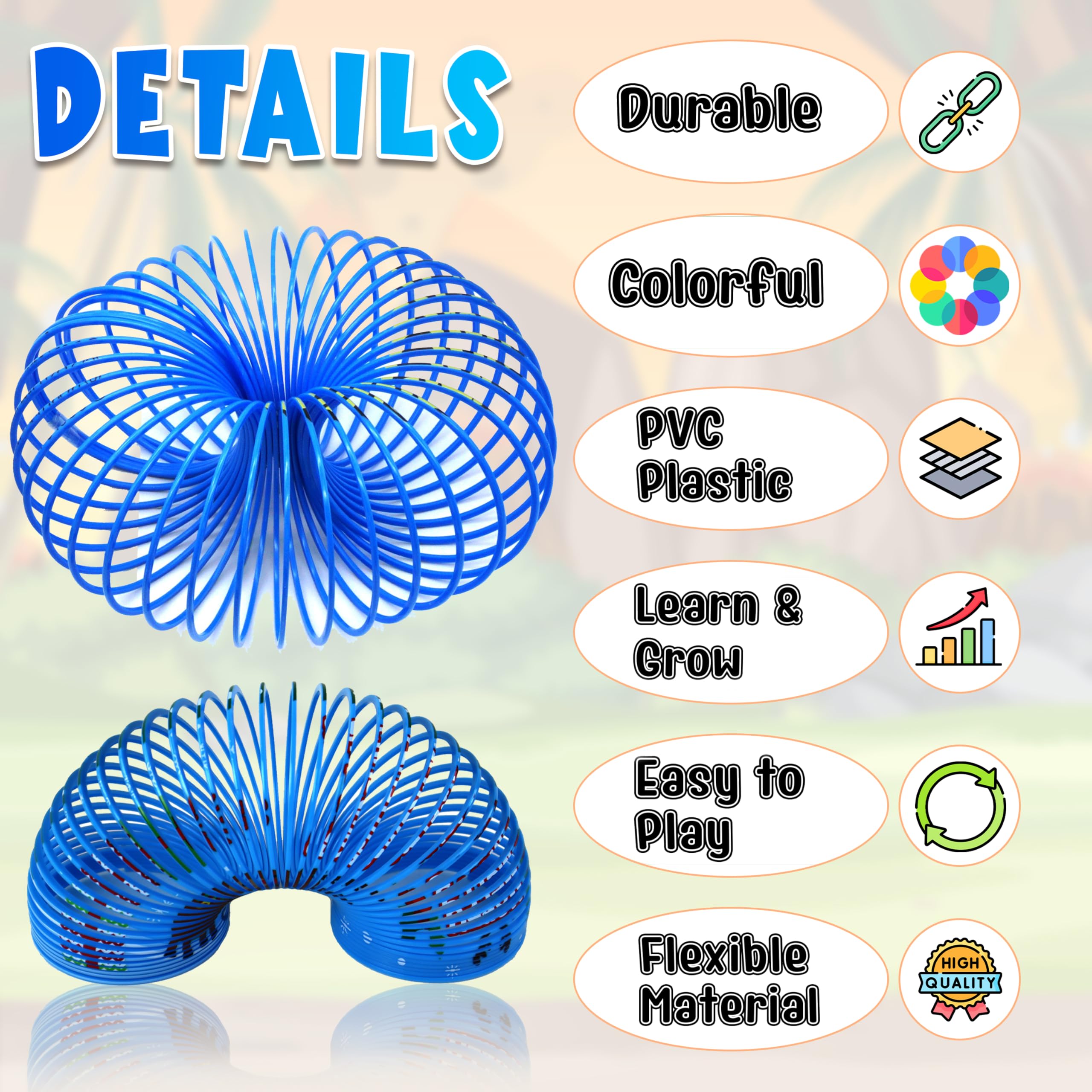 Gigantosaurus Magic Spring Toy 2-Pack – Stretchy Walking Coils For Kids, Party Bag Fillers, Stress Relief