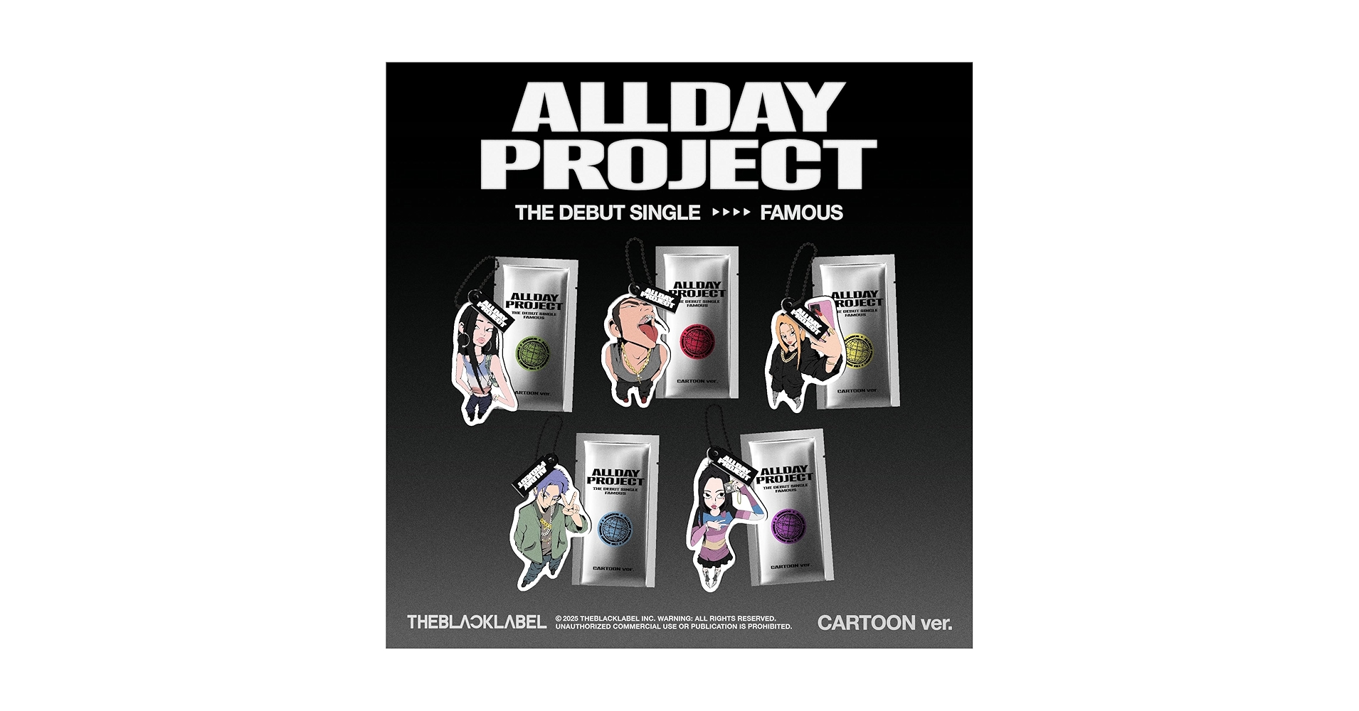 【新品未開封】ALLDAY PROJECT CARTOON ver.　5種セット Amazon.co.jp: 【NEMOZ限定特典】【ランダム】ALLDAY PROJECT