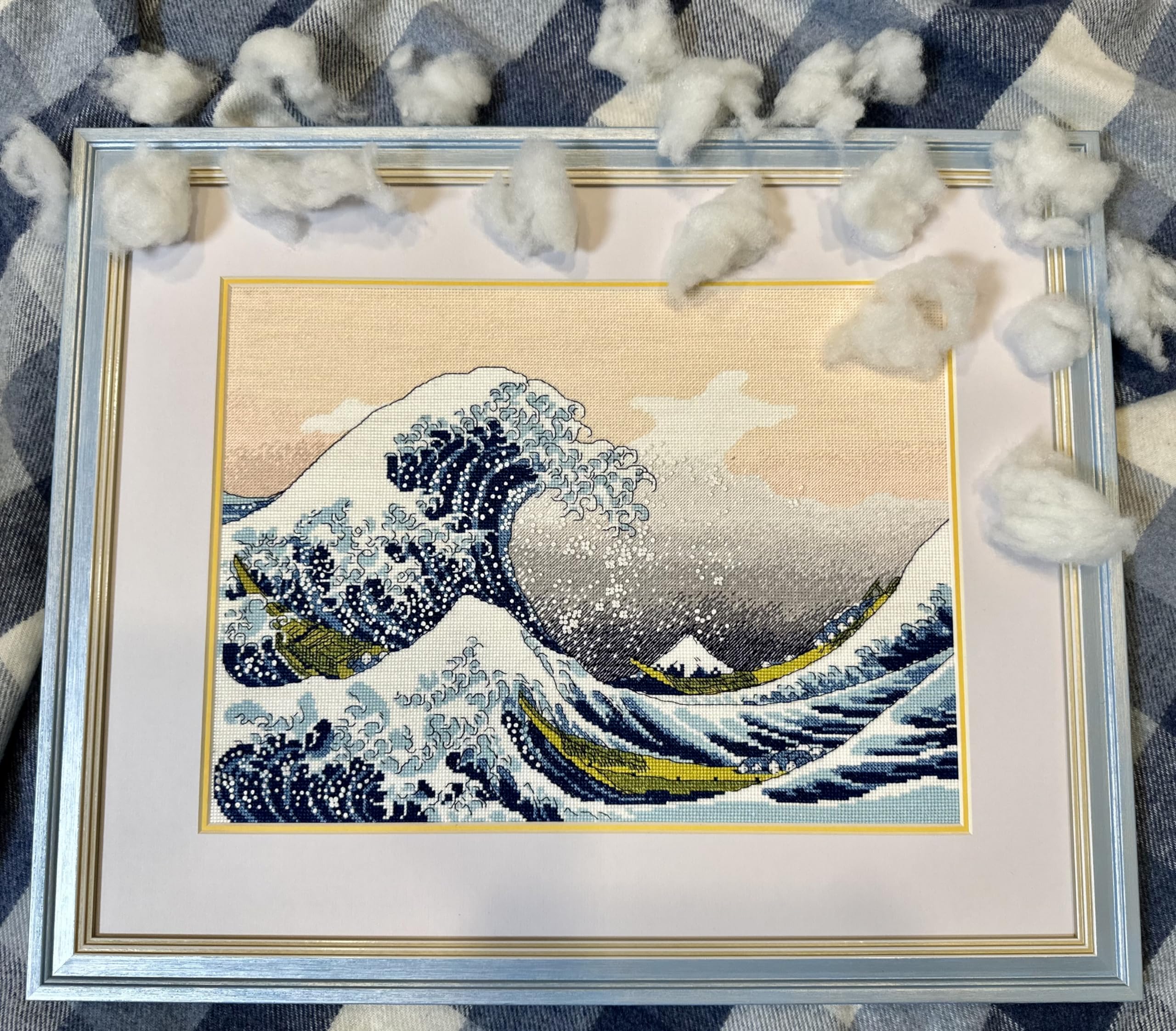 RIOLIS La grande onda di Kanagawa da un'opera d'arte di K. Hokusai 2186, Punto croce 40x30cm, Punto croce kit da ricamare, Disegni da ricamare, Embroidery kit, Set punto croce, Kit ricamo punto croce