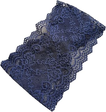 Lace Headbands for Women Headcovering Church Lace Headwrap for Women H3 Navy Blue-Band