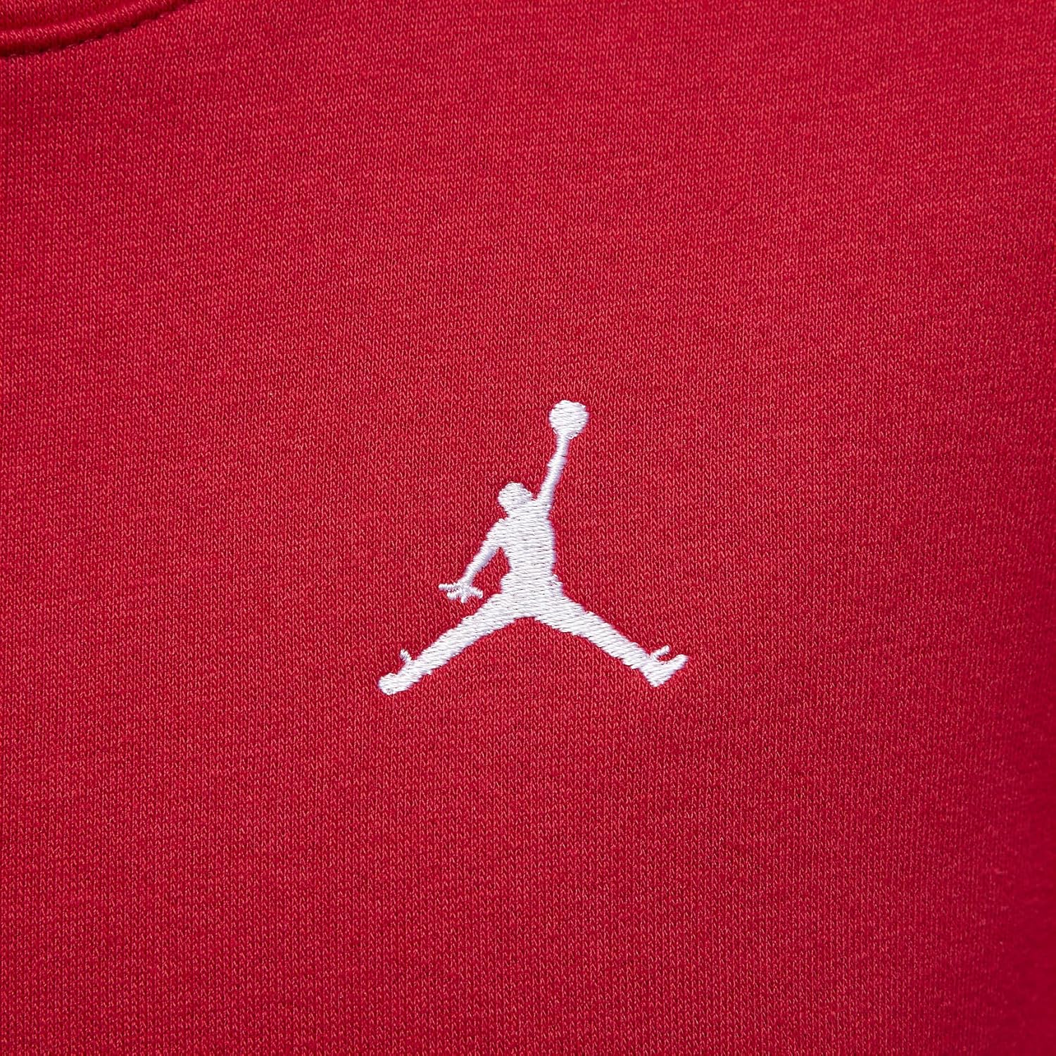 Jordan Brooklyn Fleece Women's Pullover Hoodie (FV7071-687, Gym Red/White) - Image 4