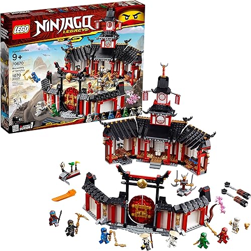 LEGO NINJAGO Legacy Monastery of Spinjitzu 70670 Kit de construcción de juguete de batalla incluye armas de juguete Ninja y equipo de entrenamiento
