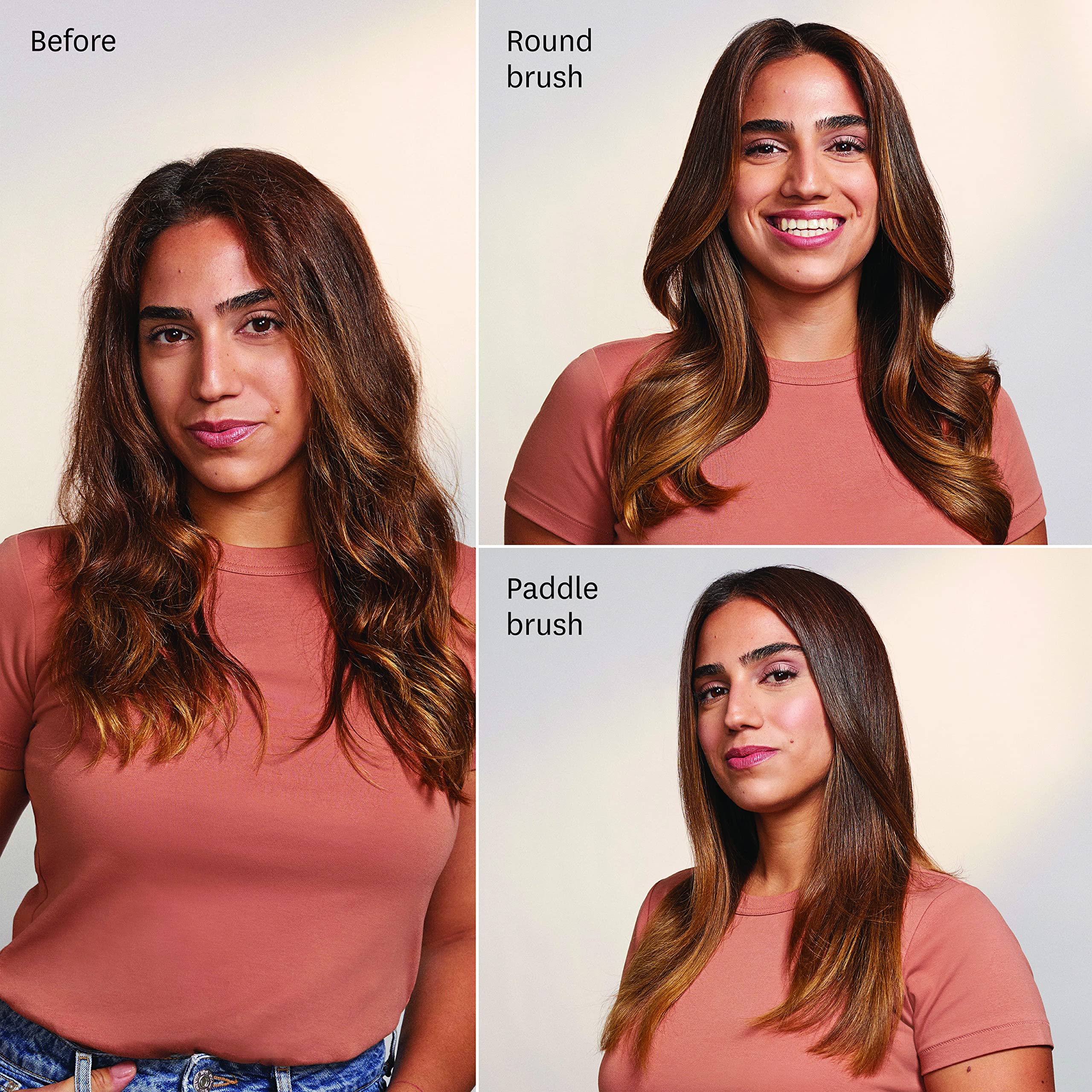 T3 AireBrush Duo Interchangeable Hot Air Blow Dry Brush with Two Attachments Includes 15 Heat