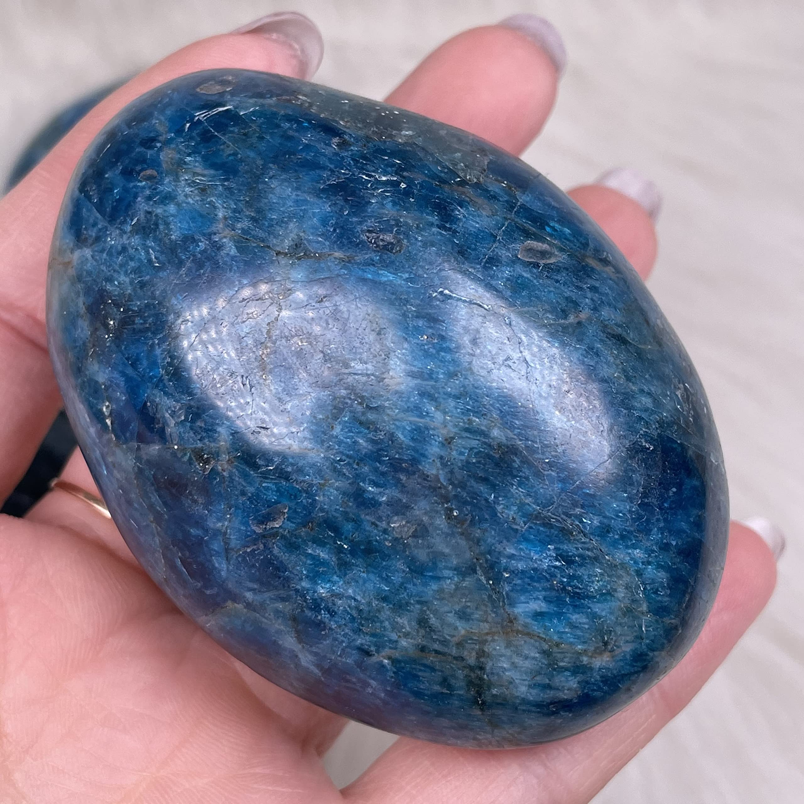 Pierre de Cristal d'Apatite Bleue Naturelle pour Décoration et Minéraux