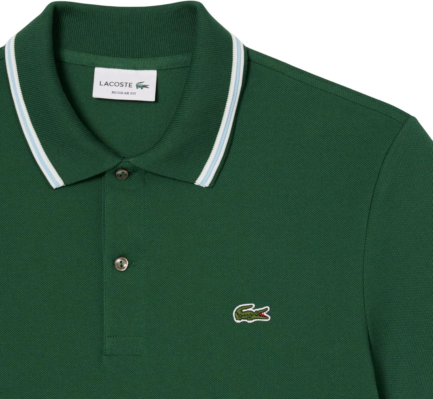 Lacoste Mens Smart Paris Regular Fit Contrast Neck Polo Shirt - Image 2
