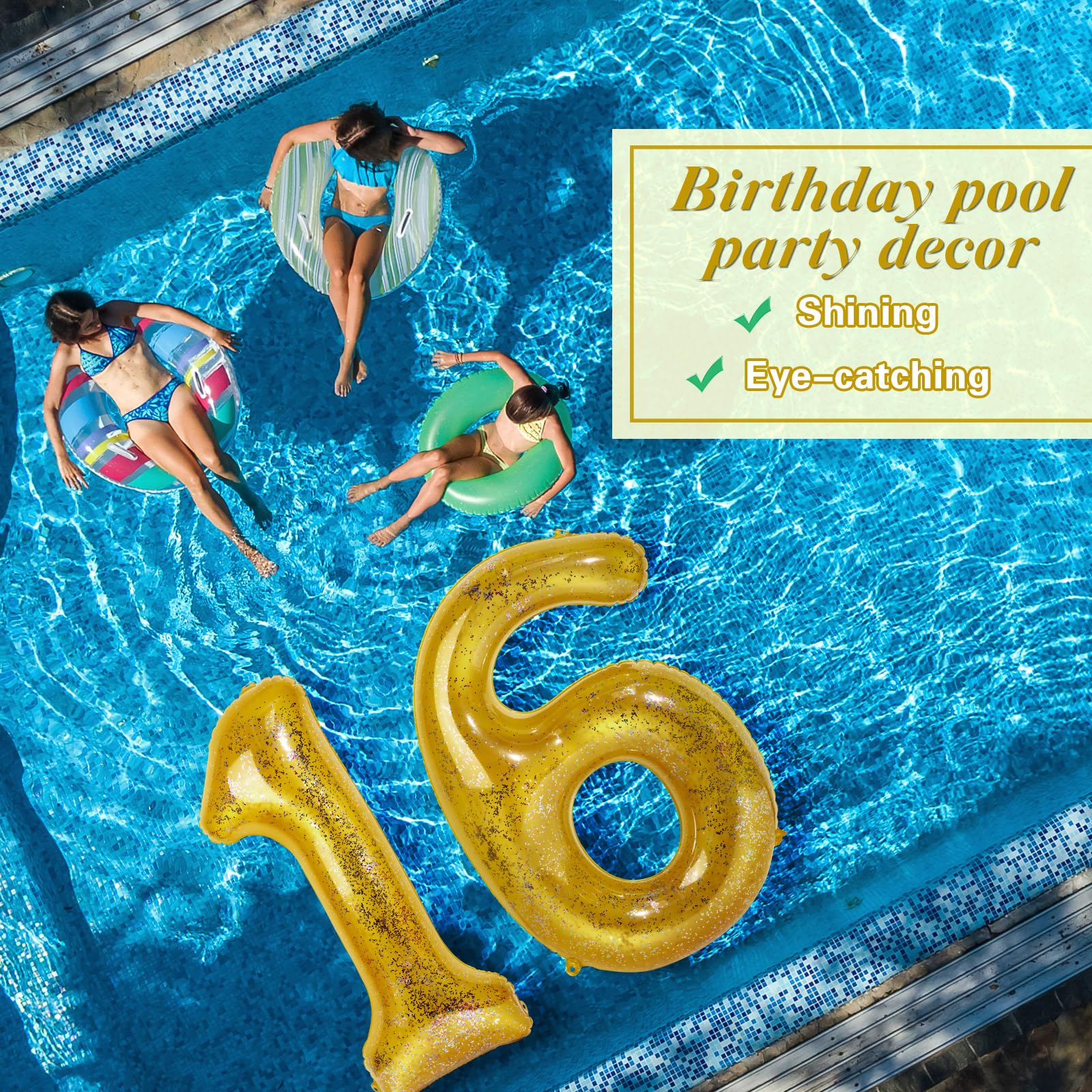 Snapklik.com : HyDren 48 Inch Inflatable Number Pool Float - Giant ...