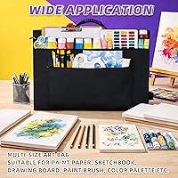 Vista 6 de JJRING 18x24 Art Portfolio Tote Bag - Large Carrying Storage Case with Handle & Adjustable Shoulder Strap, Portfolio Folder for Artwork, Posters