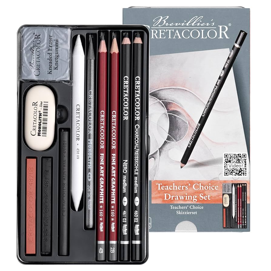 クレタカラー　Cretacolor Teachers' Choice Amazon.com: CRETACOLOR Teacher's Choice Drawing Set, Multi