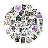 BulbaCraft 100Pcs Occult Stickers, Mystical Stickers, Witchy Stickers for Water Bottle & Laptop - Occult Party Favors & Decorations, Waterproof Vinyl Decals, Gifts for Women & Men
