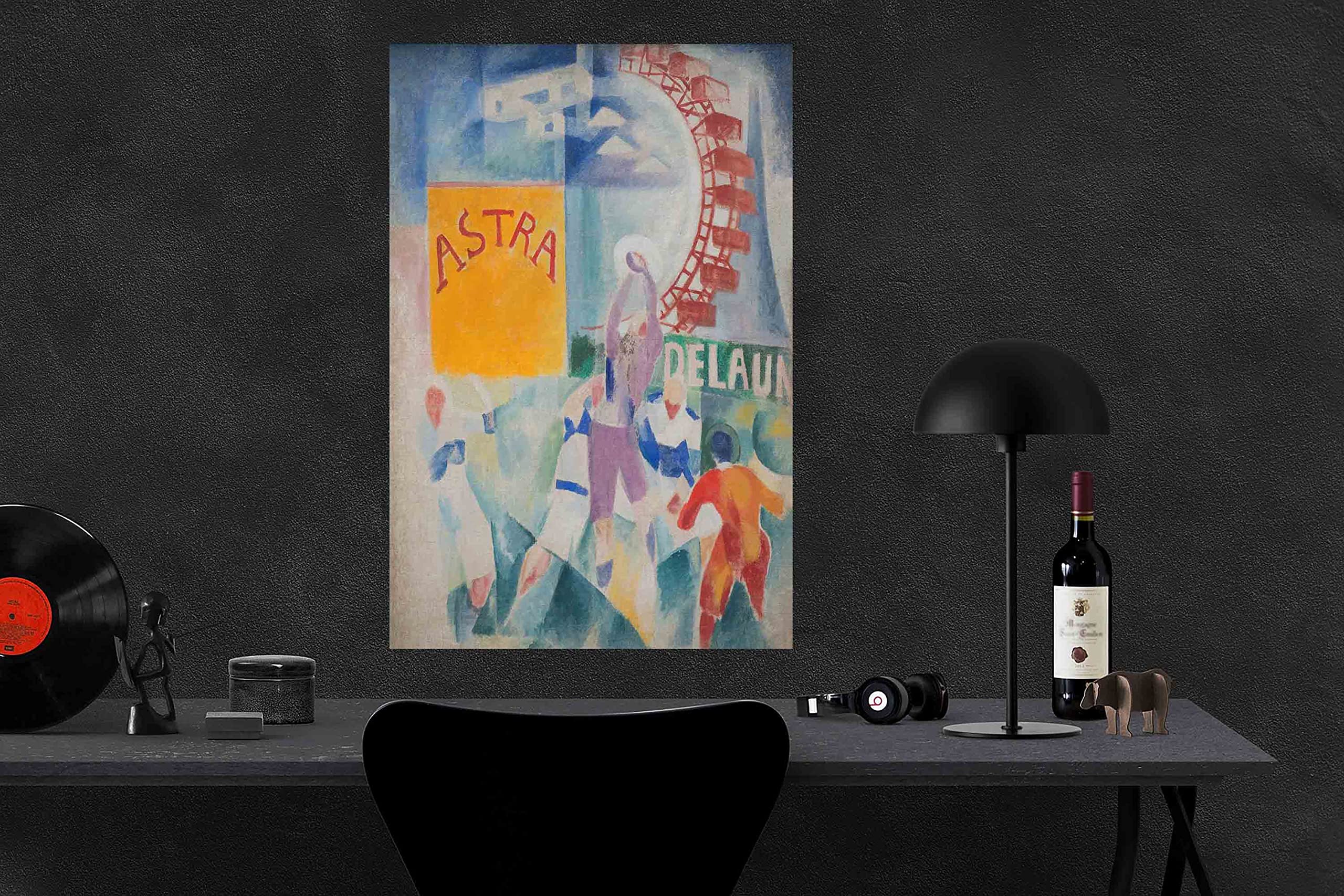 Artley Prints - Il poster della squadra di Cardiff di Robert Delaunay su tela da parete l stampe ritratto moderne | Opera d'arte astratta per soggiorno camera da letto 86 x 61 cm (34 x 24 pollici) A1