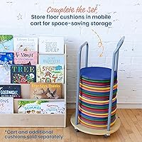 Vista 4 de ECR4Kids SoftZone Cojines de Piso Coloridos, Redondos, Asientos Flexibles, Variados, 6 Piezas