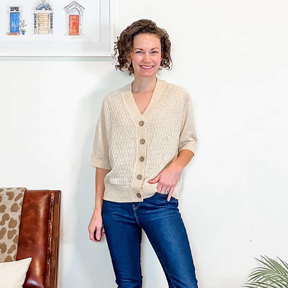 Arach&Cloz Womens Spring Summer 2024 Cardigan Sweaters Short
