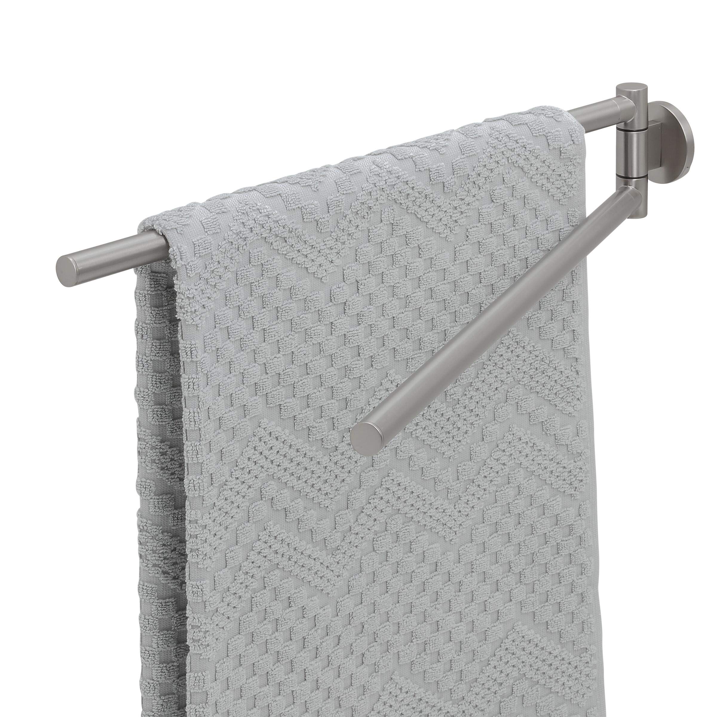 Tiger Noon Towel Rail with 2 arms, Stainless Steel Brushed