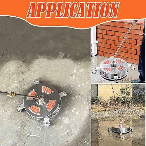 Miniatura 5 de M MINGLE Accesorio limpiador de superficie para lavadora a presión de 14 pulgadas, varita de extensión, lanza de lavadora eléctrica