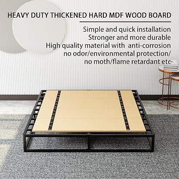 Imperius Heavy Duty Bed Panels Foldable Box Spring, Bunkie Board, Bed Support Slats,(74X53)
