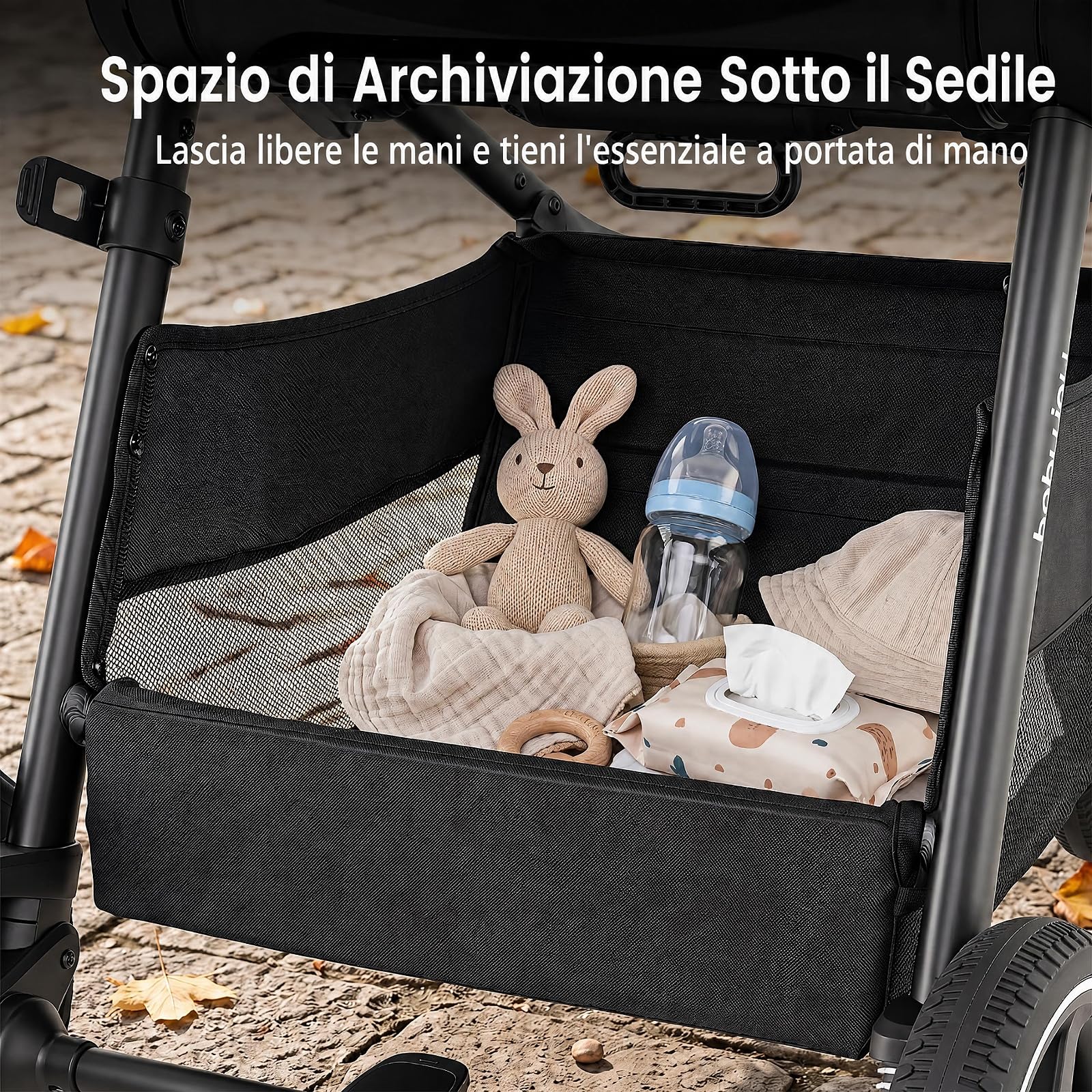 COSTWAY Passeggino Pieghevole per Bambini 6-36 Mesi, Grigio
