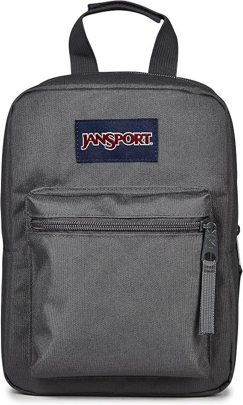 JanSport Big Break Bolsa de almuerzo aislada - heladera de viaje, grano ahumado | heladera de viaje pequeña y compacta con lados blandos para excursiones de un día