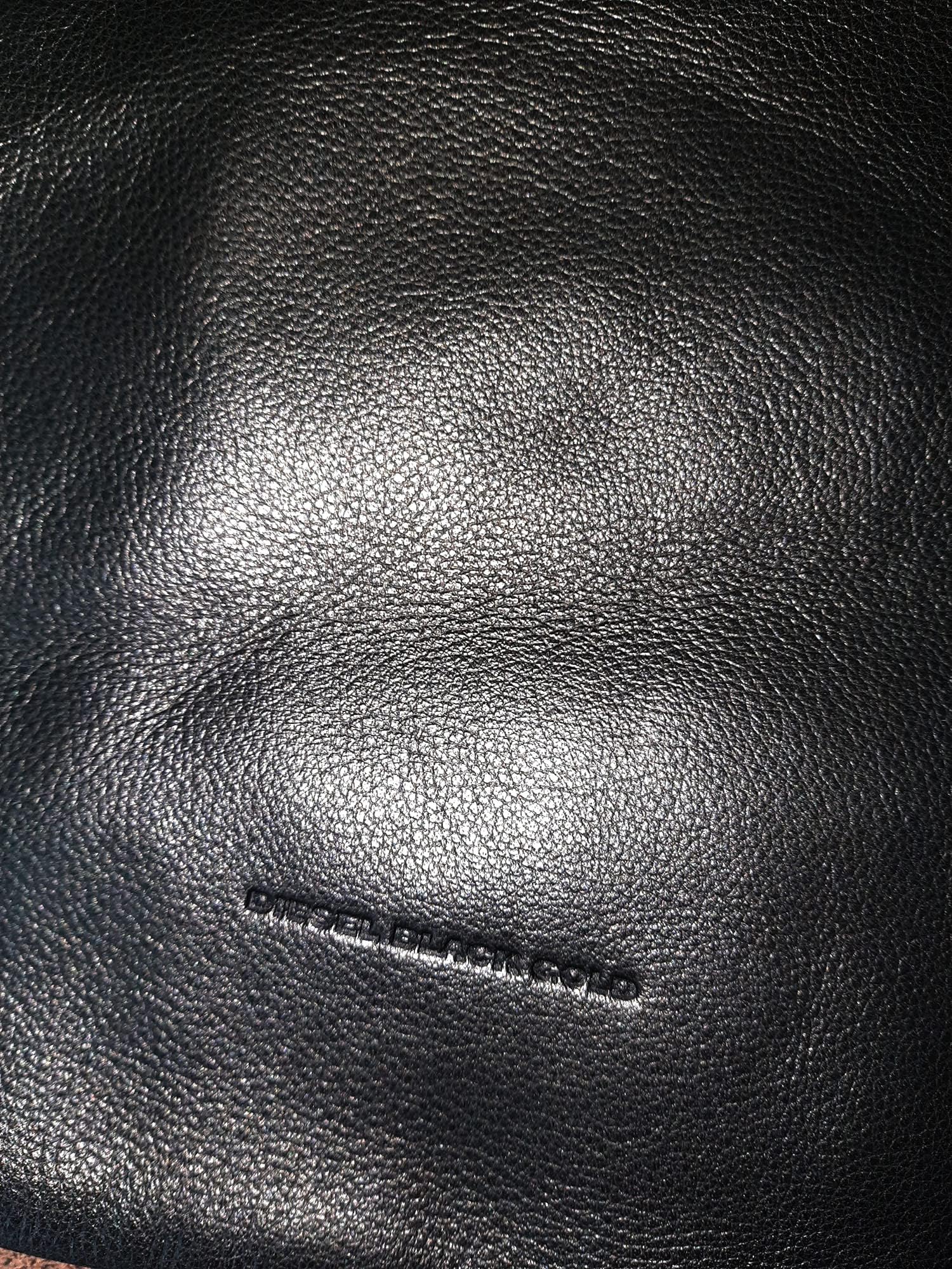 Diesel Black Gold JP13 - Bolso de mano de piel auténtica para mujer, Black, Talla única