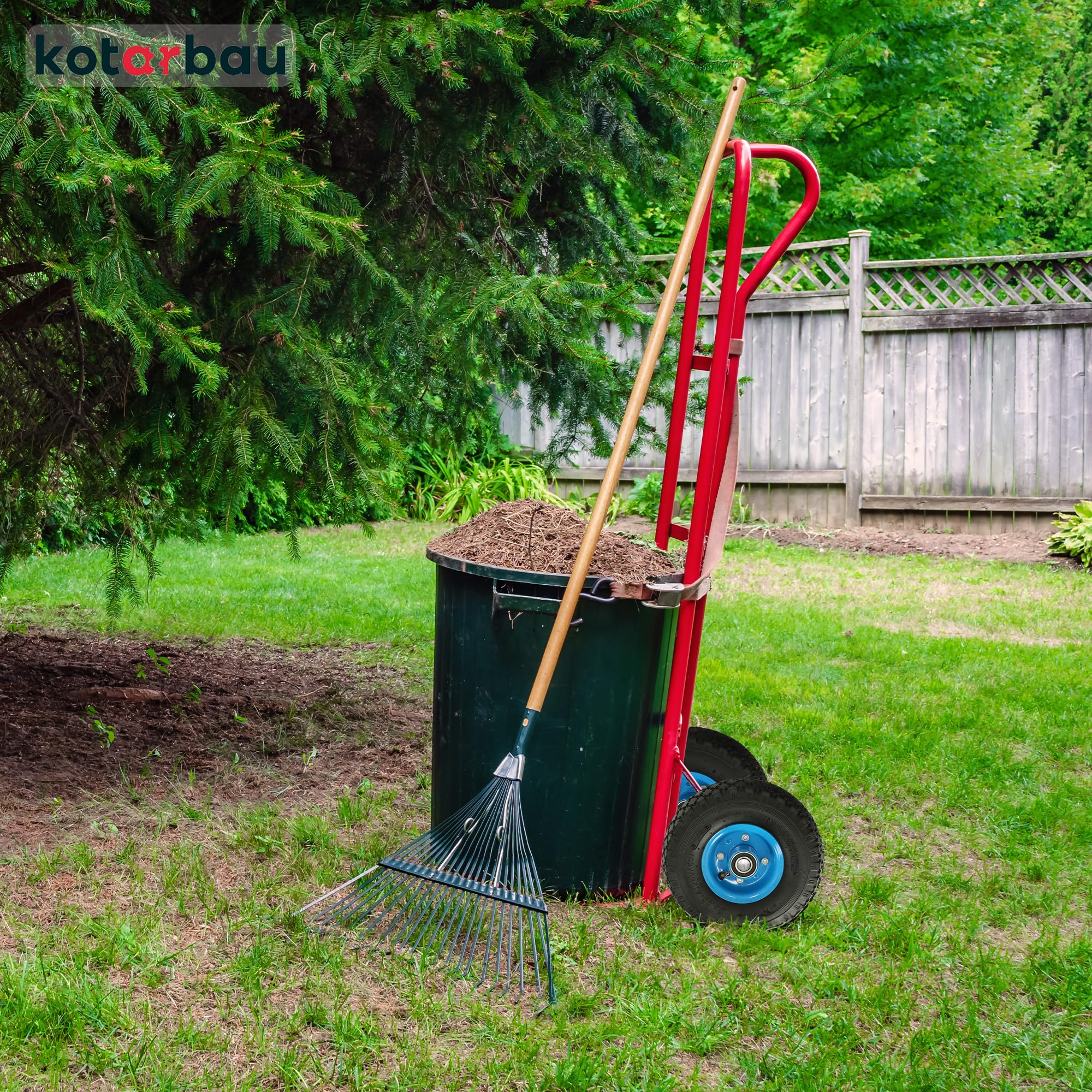 KOTARBAU® Set di 2 Ruote per Carriola in Gomma Piena 260 x 85 mm 3.00 – 4 Rinforzate 4PR Ruote Complete per Carrello Ruote di Ricambio