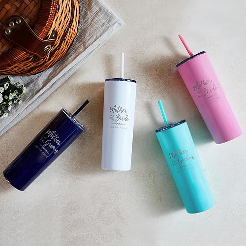 Miniatura 8 de Lifetime Creations Vaso de regalo personalizado para dama de honor con pajilla, 20 onzas, grabado personalizado, dama de honor, fiesta nupcial, vaso