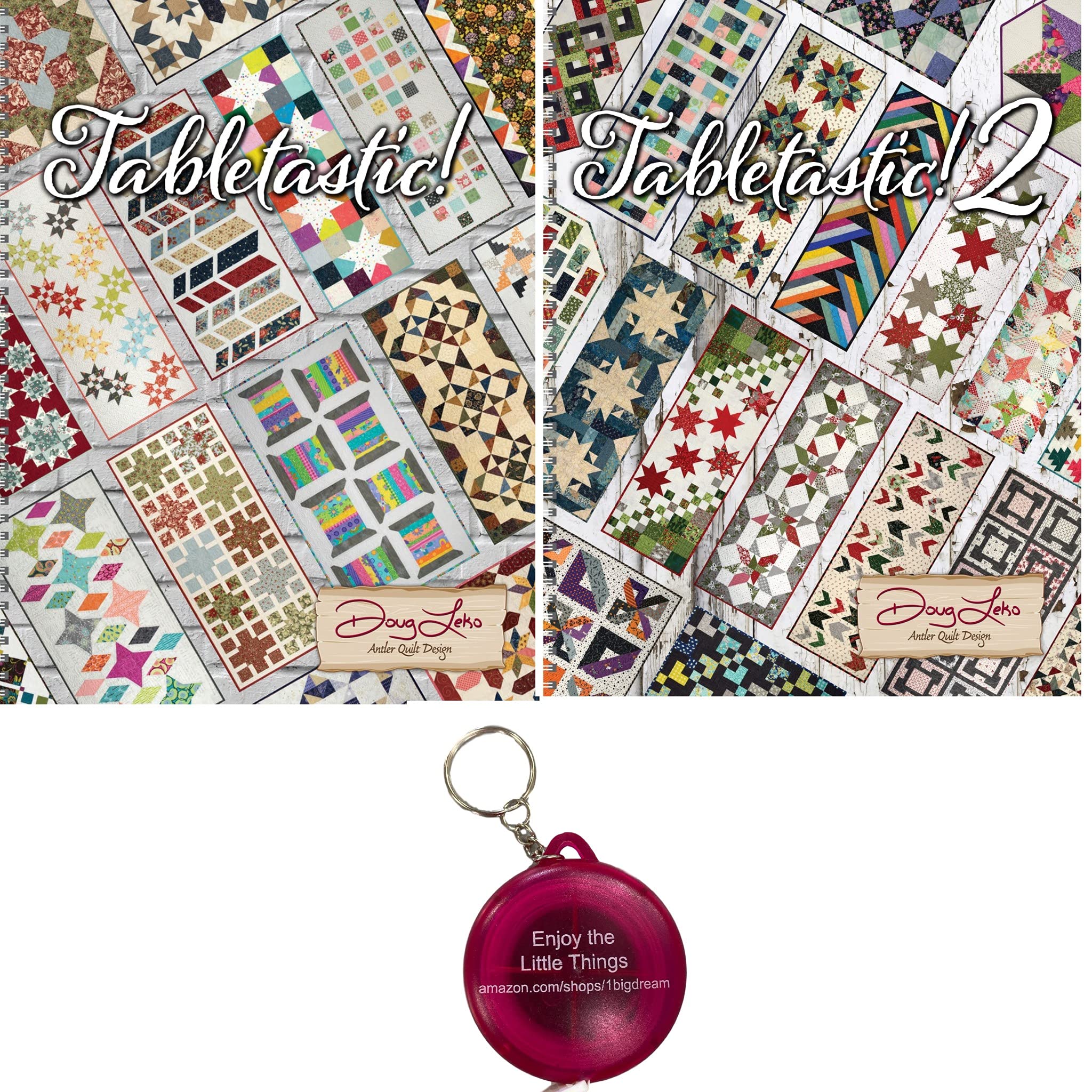 Amazon.com: Tabletastic and Tabletastic 2 Quilt Topper Patterns and Mini  Retractable Tape Measure-Bundle of 3 Items