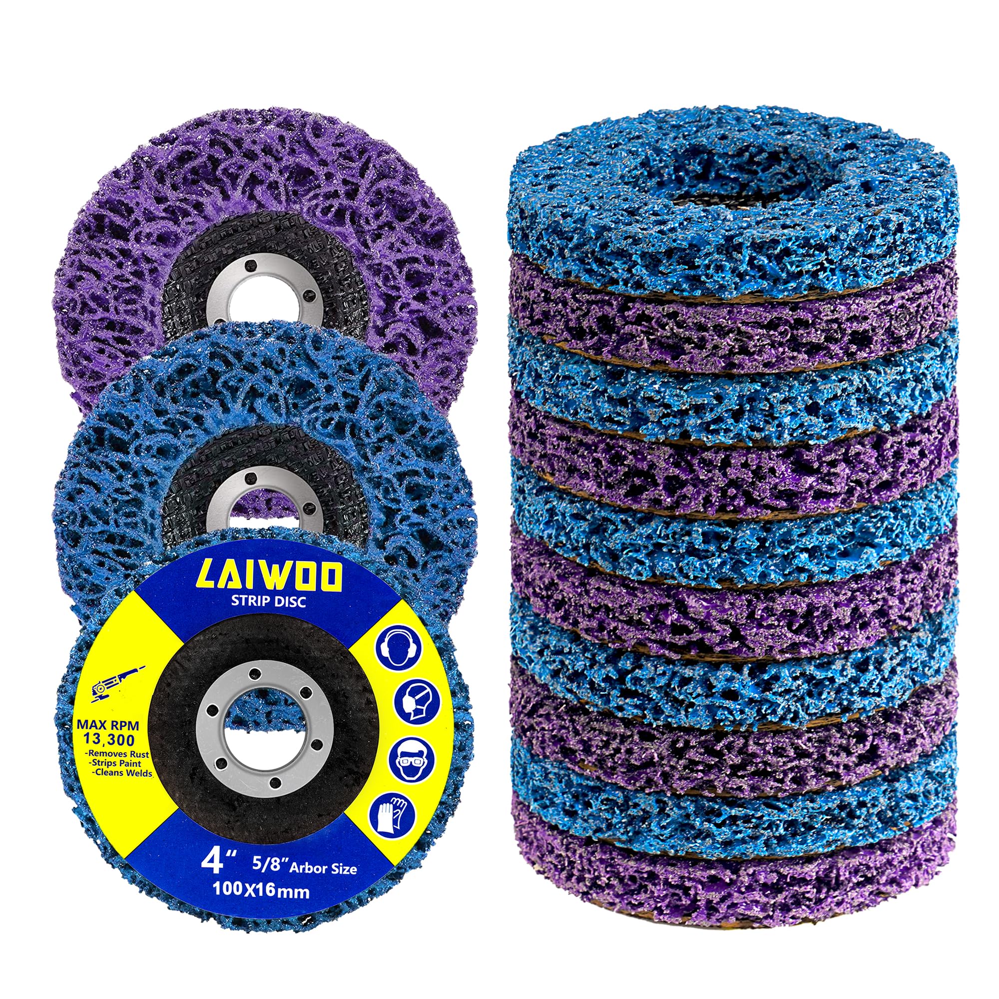 10 Pack Strip Disc Wheel for Angle Grinders Stripping Wheel, Paint Stripping Disc, Poly Abrasive Wheel for Metal Rust Welds, Oxidation, Paint Remover
