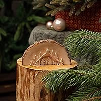 Vista 5 de Forest Decor Juego de Belén de madera, figuras religiosas decorativas, decoraciones de mesa de Navidad, decoración cristiana rústica hecha a mano