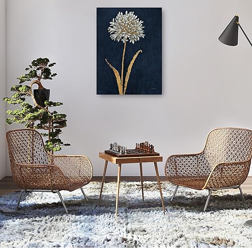 Miniatura 3 de Fine Art Canvas Decoración de pared de lienzo de verano brillante I índigo por el artista James Wiens para sala de estar, dormitorio, baño, cocina,